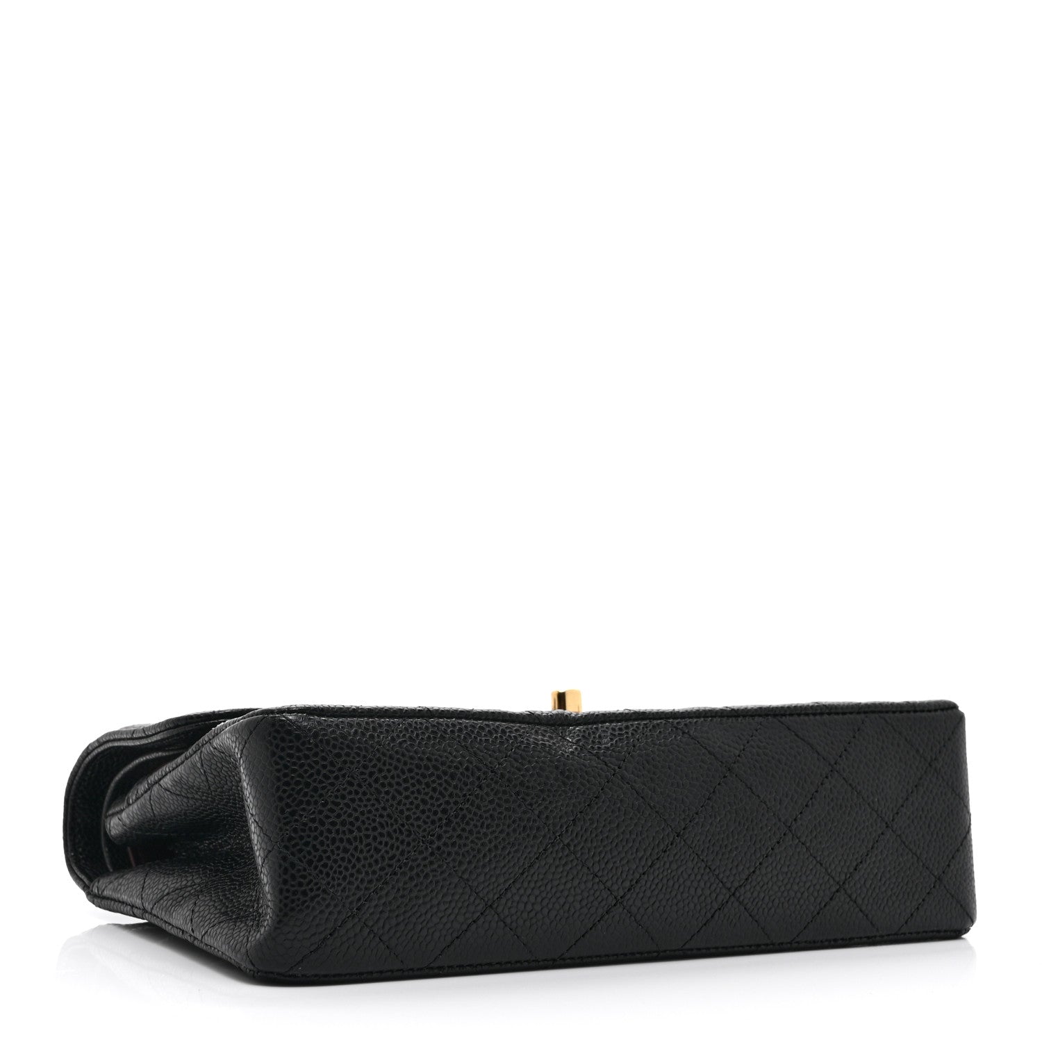 Caviar Quilted Small Double Flap Black