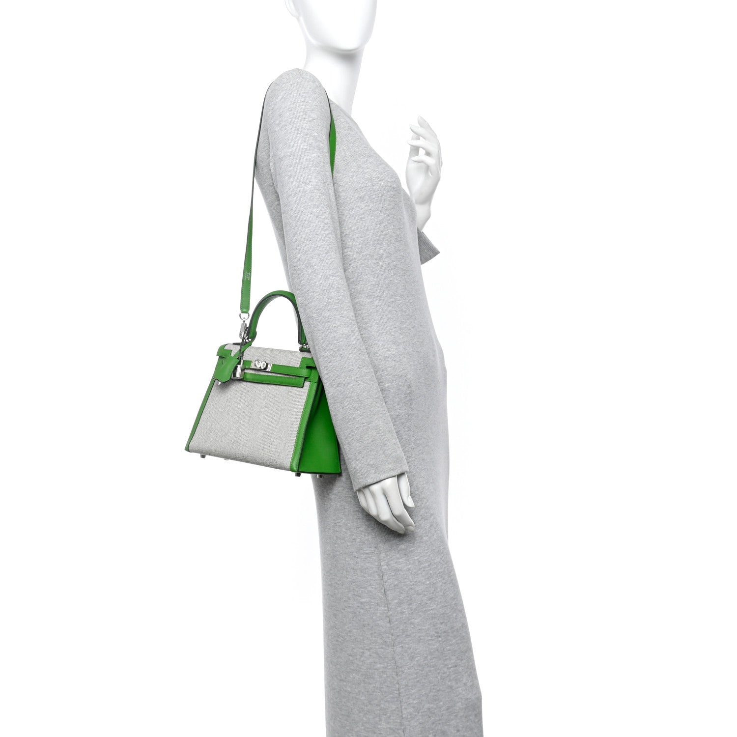 Toile H Swift Kelly Sellier 25 Ecru Vert Yucca