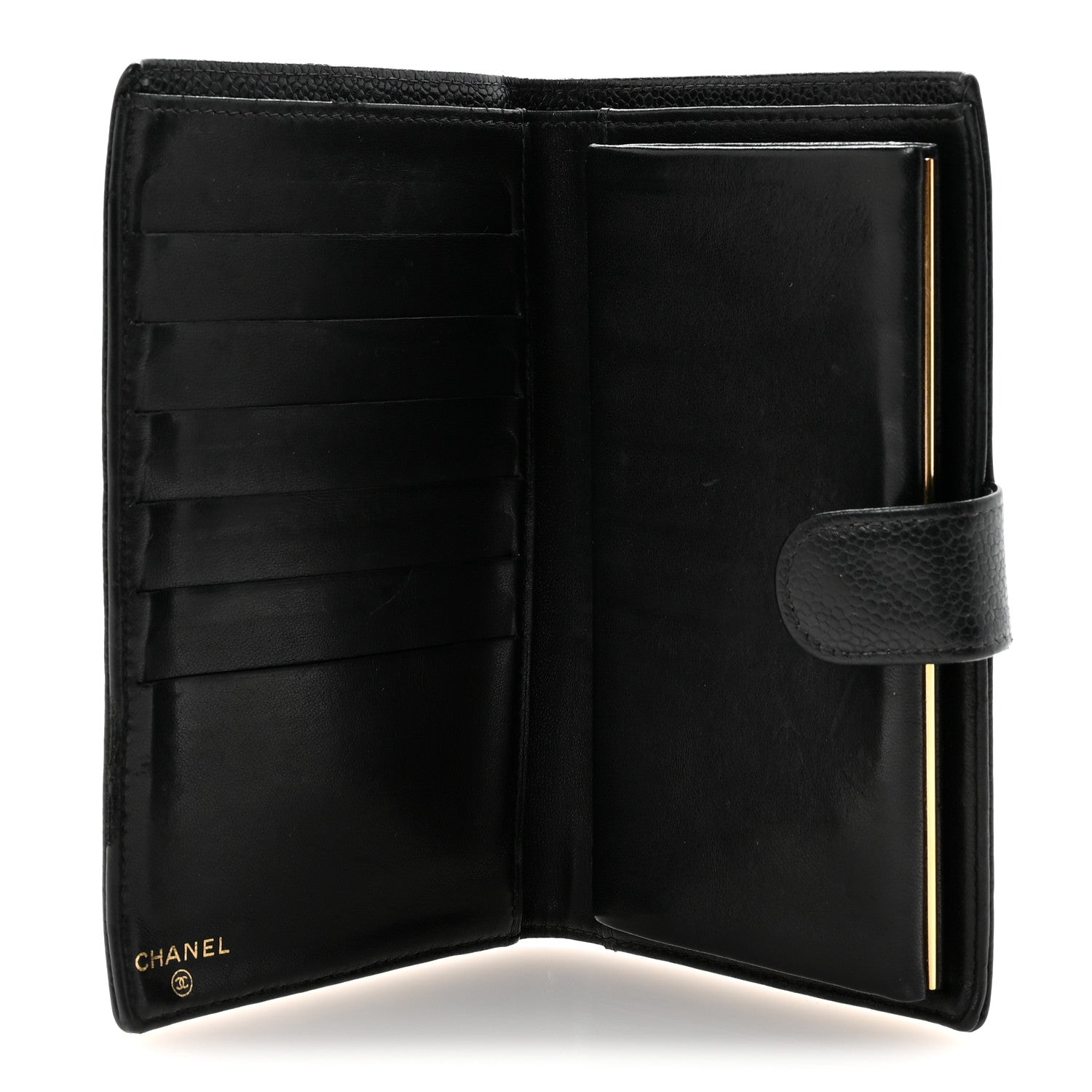 Caviar Timeless CC French Wallet Black