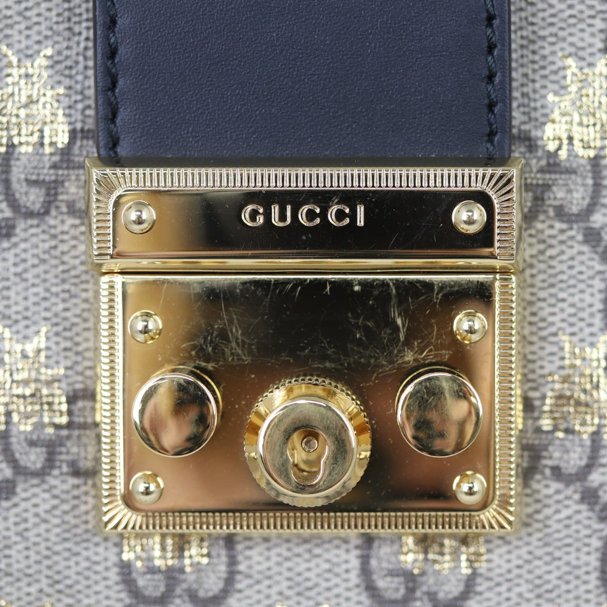 Gucci GG Supreme Bees Small Padlock Tote