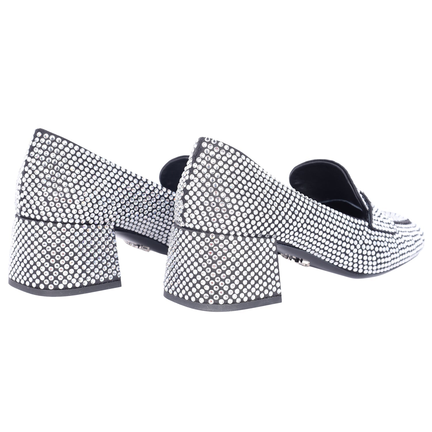 Crystal-embellished logo-plaque Loafers Size 35.5 NEW