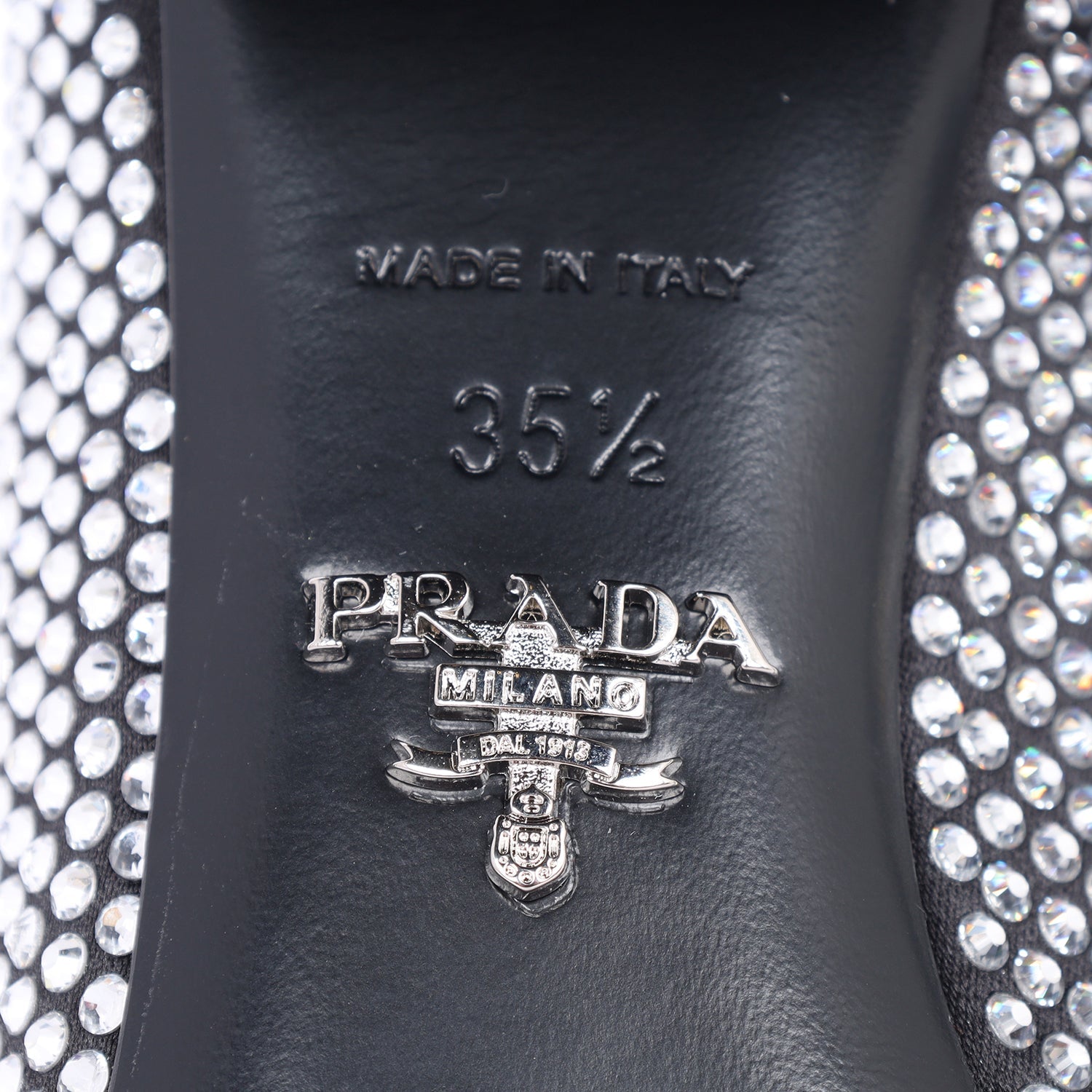 Crystal-embellished logo-plaque Loafers Size 35.5 NEW