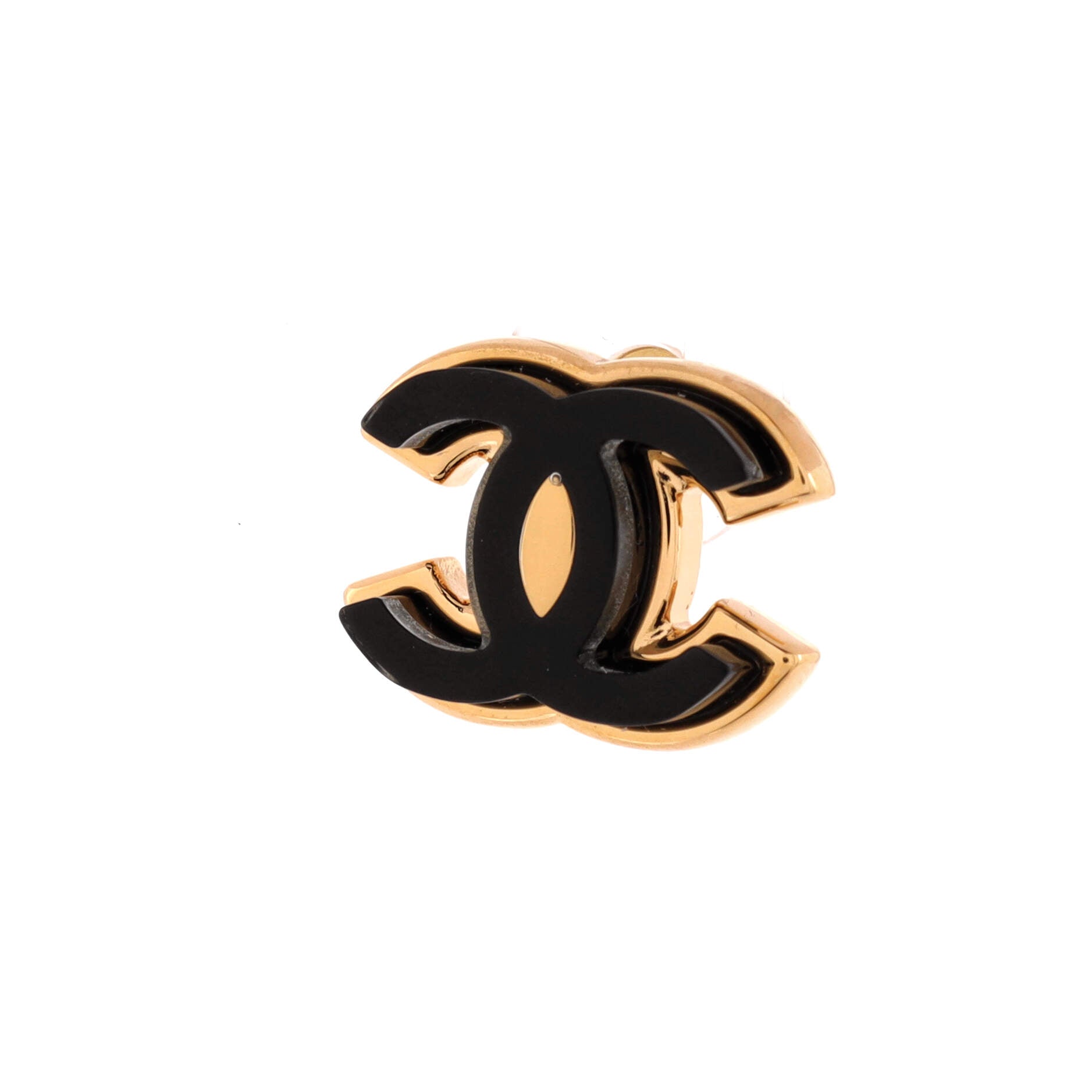 CC Stud Earrings Metal with Enamel