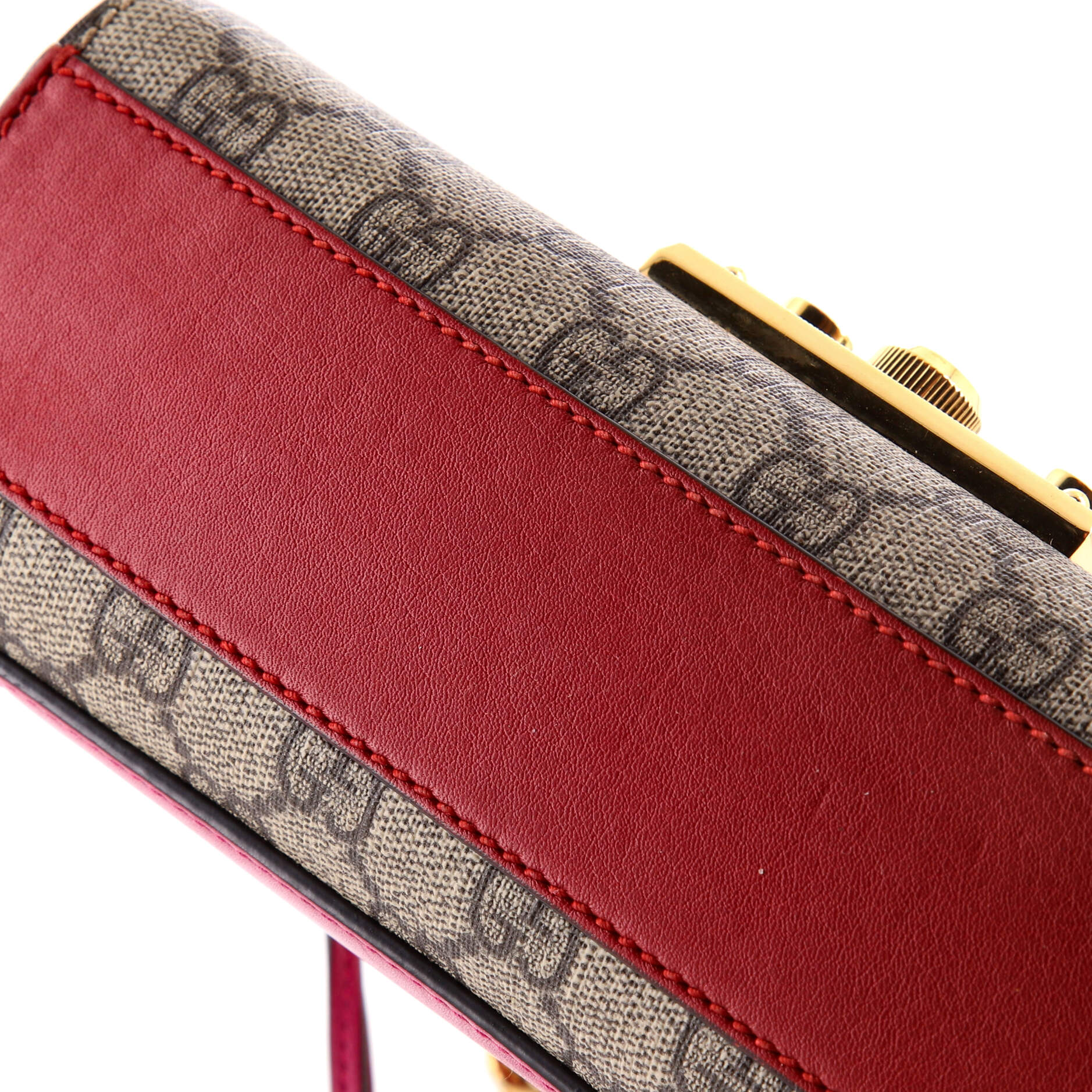 Padlock Shoulder Bag GG Coated Canvas and Leather Small