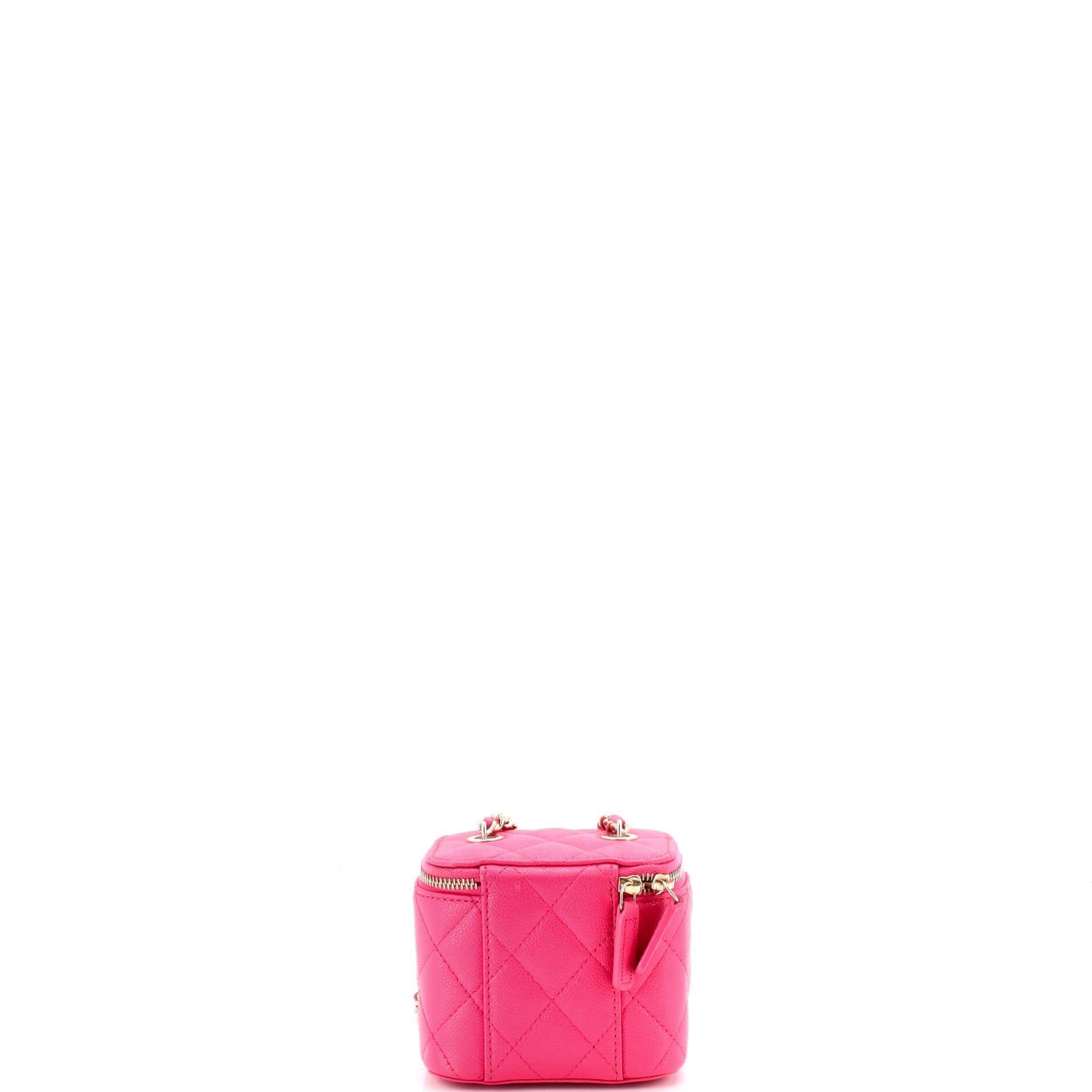 Classic Vanity Case with Chain Quilted Caviar Mini