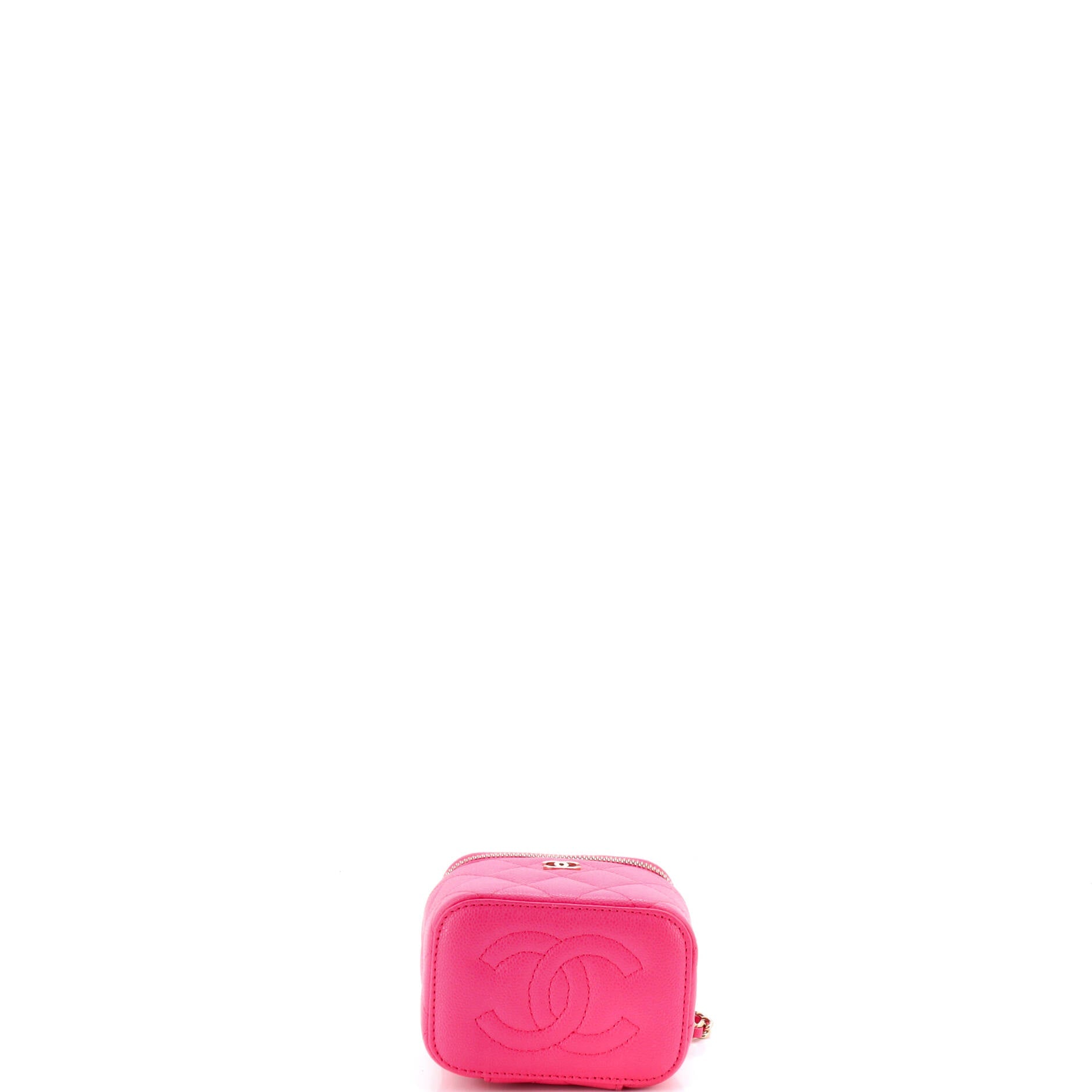 Classic Vanity Case with Chain Quilted Caviar Mini