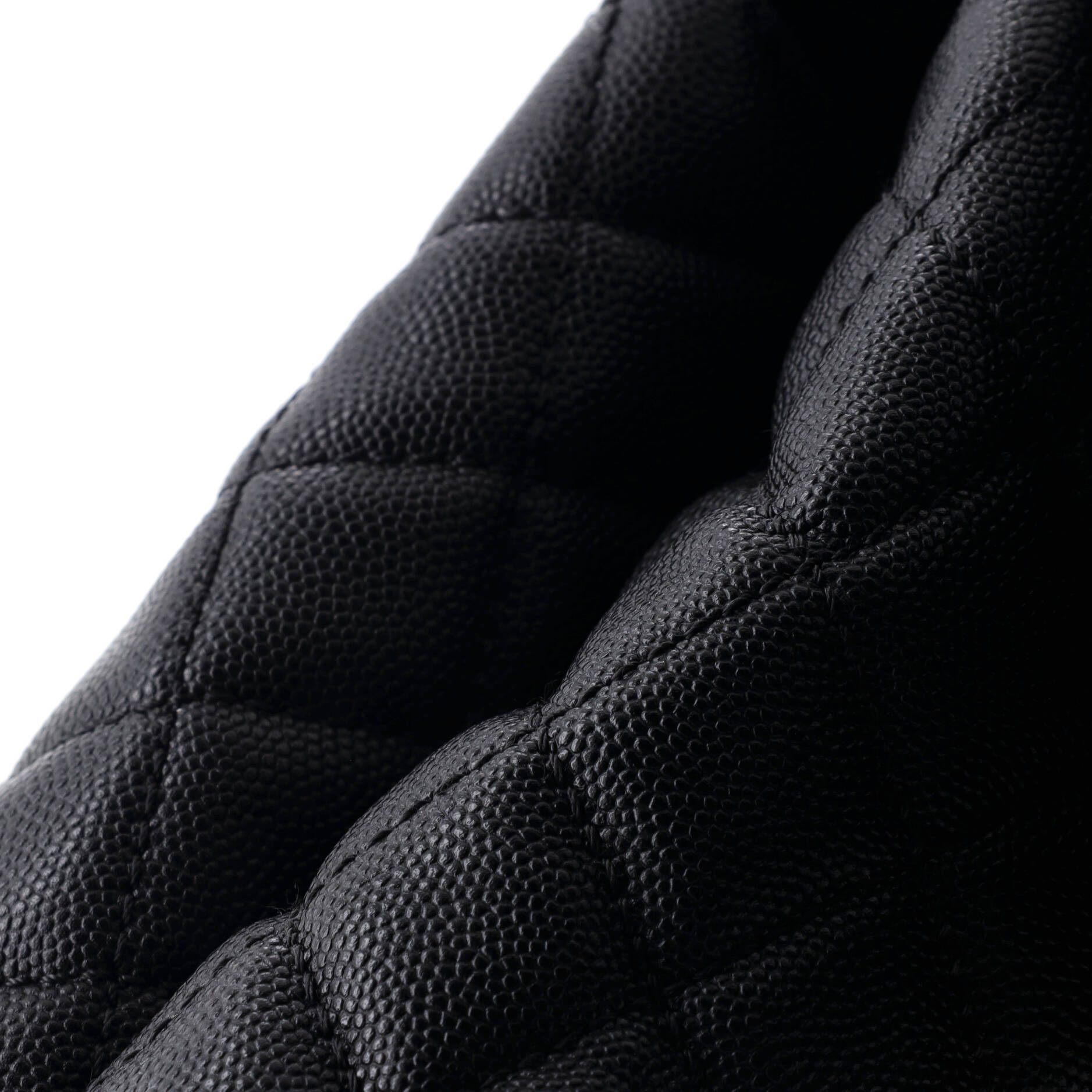 Coco Top Handle Bag Quilted Caviar with Lizard Embossed Handle Small