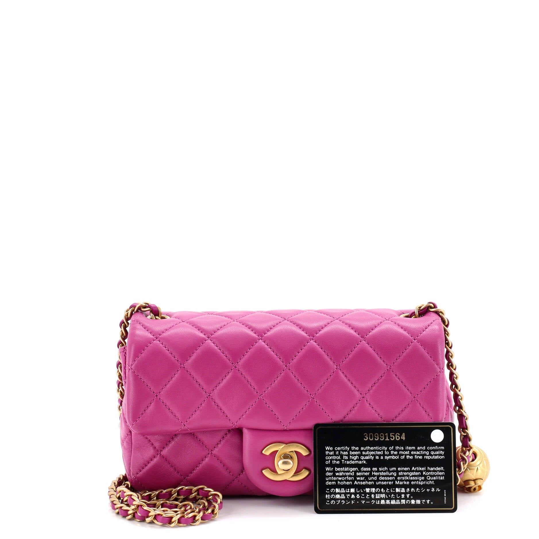 Pearl Crush Flap Bag Quilted Lambskin Mini