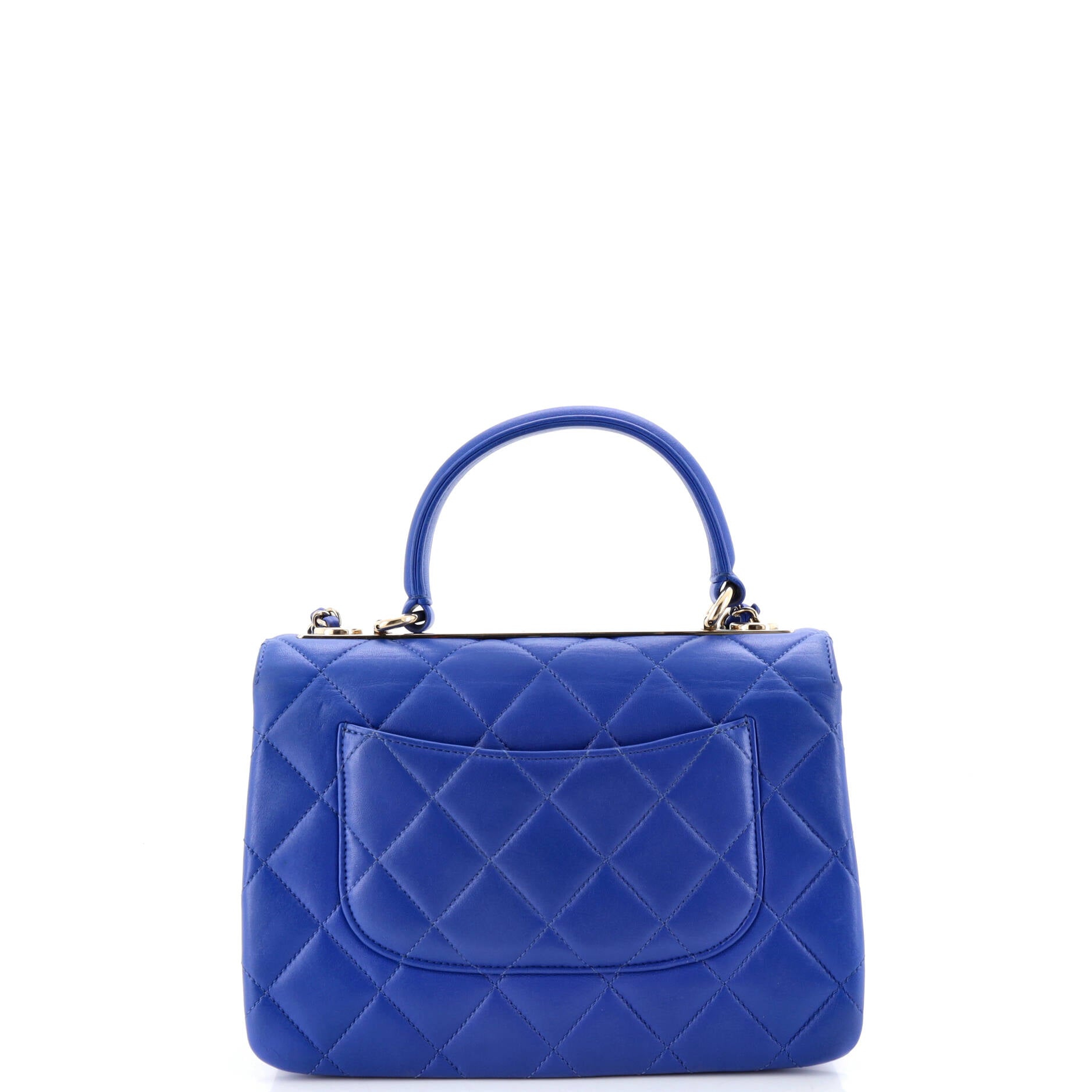 Trendy CC Top Handle Bag Quilted Lambskin Small