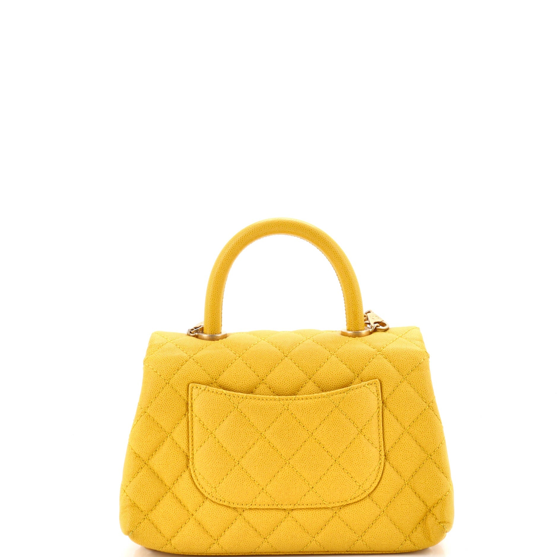 Coco Top Handle Bag Quilted Caviar Mini