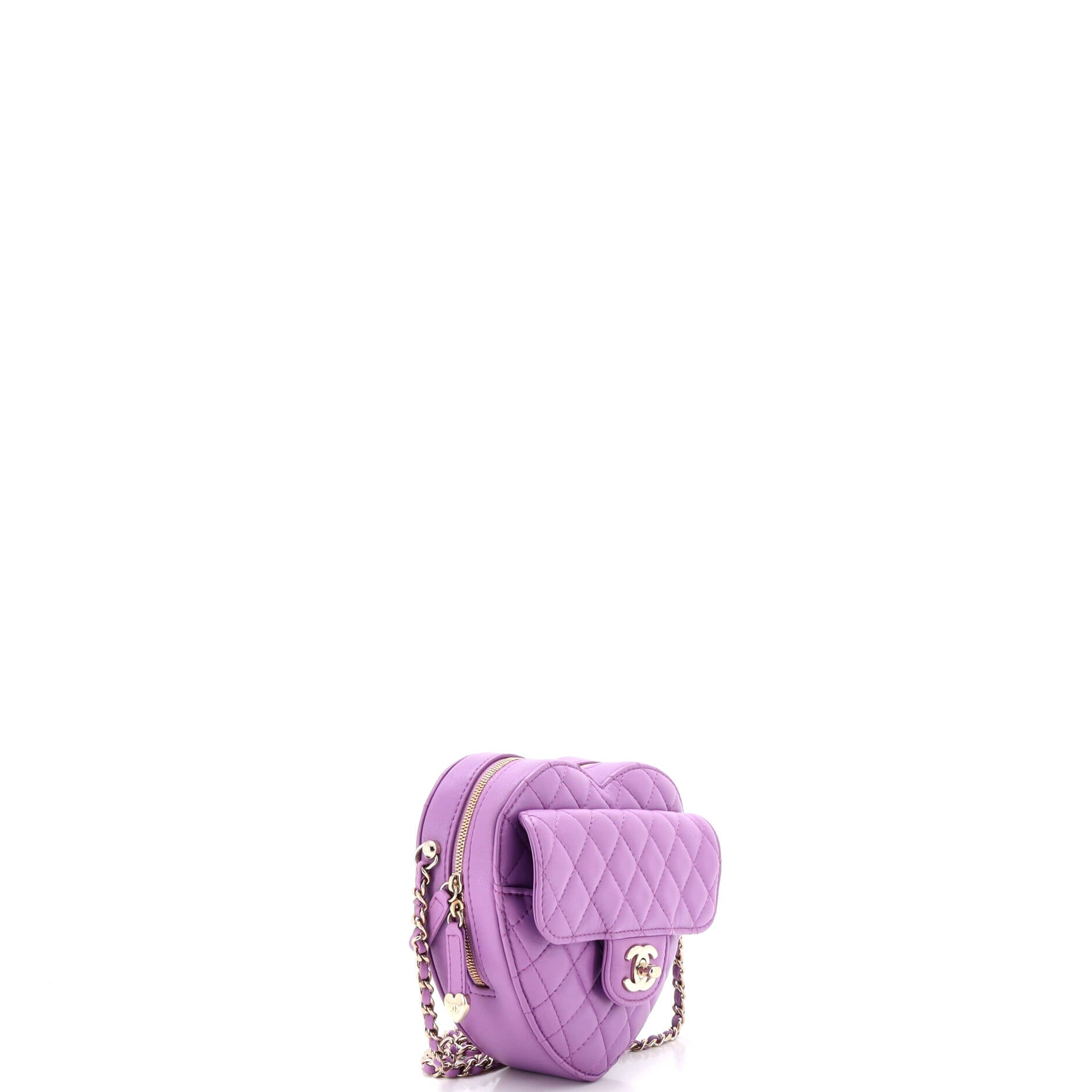 CC in Love Heart Bag Quilted Lambskin