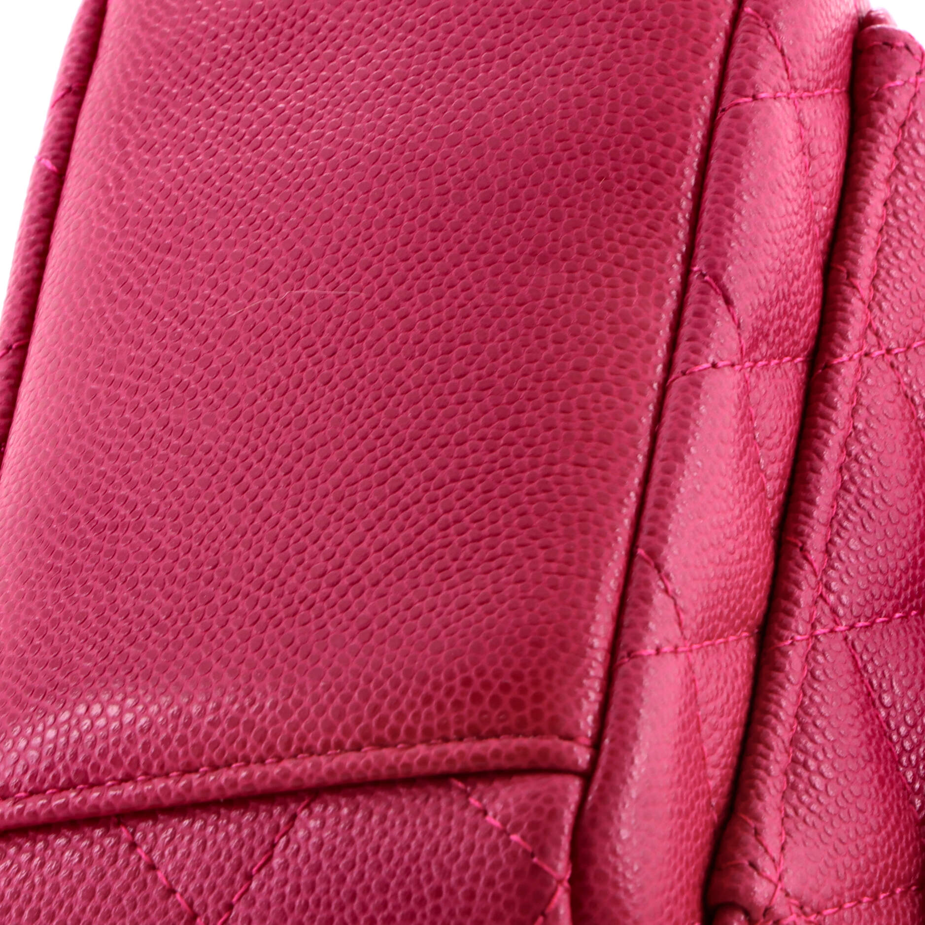Classic CC Chain Pocket Backpack Quilted Caviar Mini