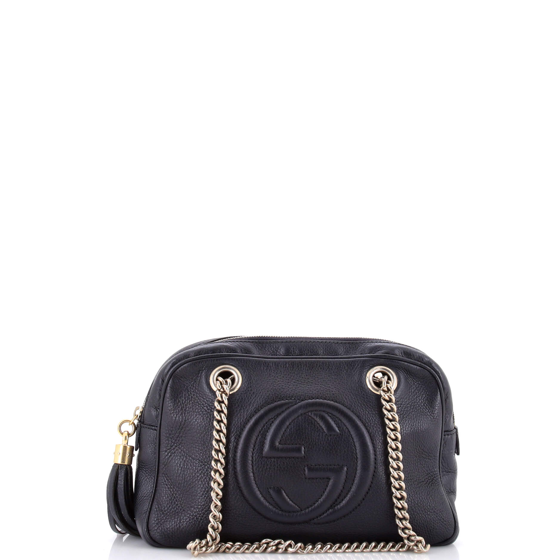 Soho Chain Zip Shoulder Bag Leather Small