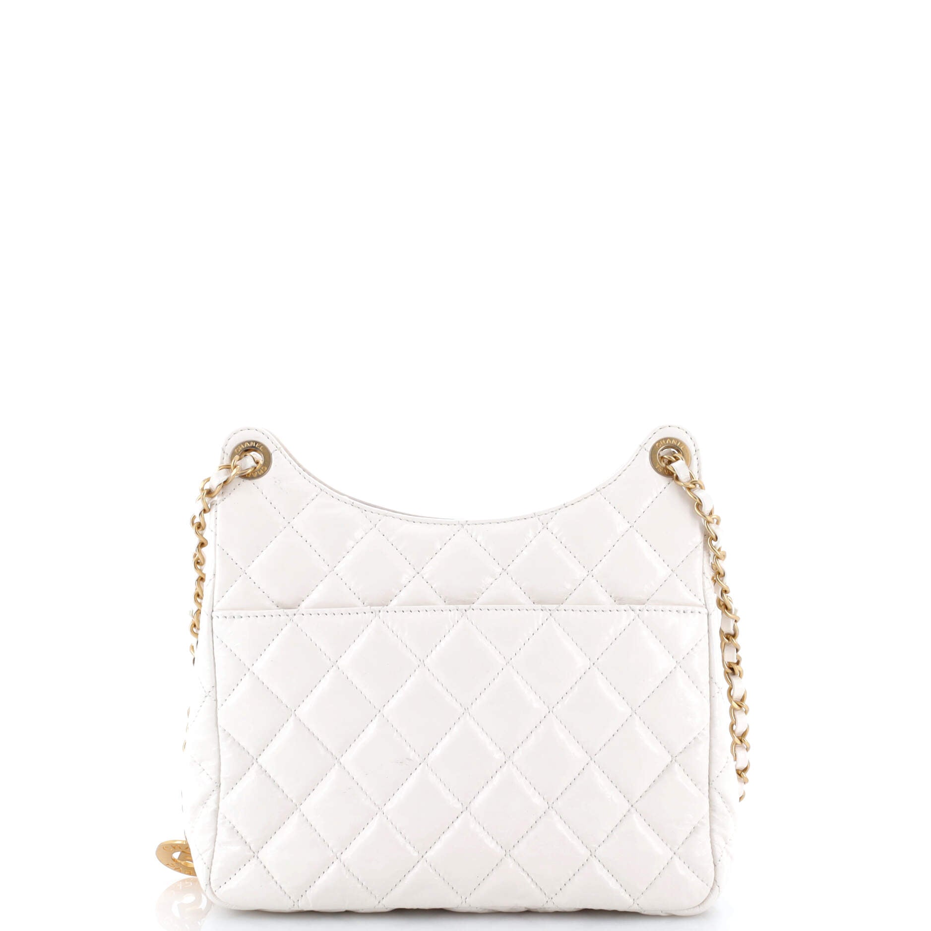 Wavy CC Hobo Quilted Crumpled Calfskin Medium