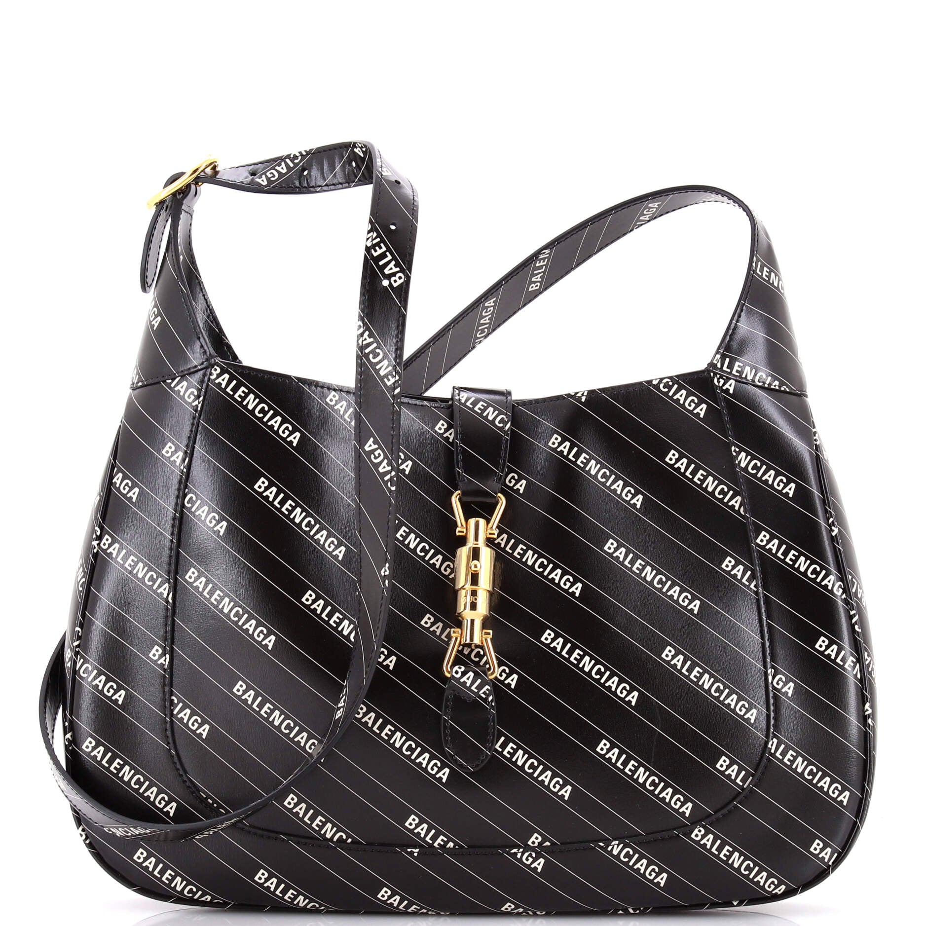 x Balenciaga The Hacker Project Jackie 1961 Hobo Printed Leather Medium