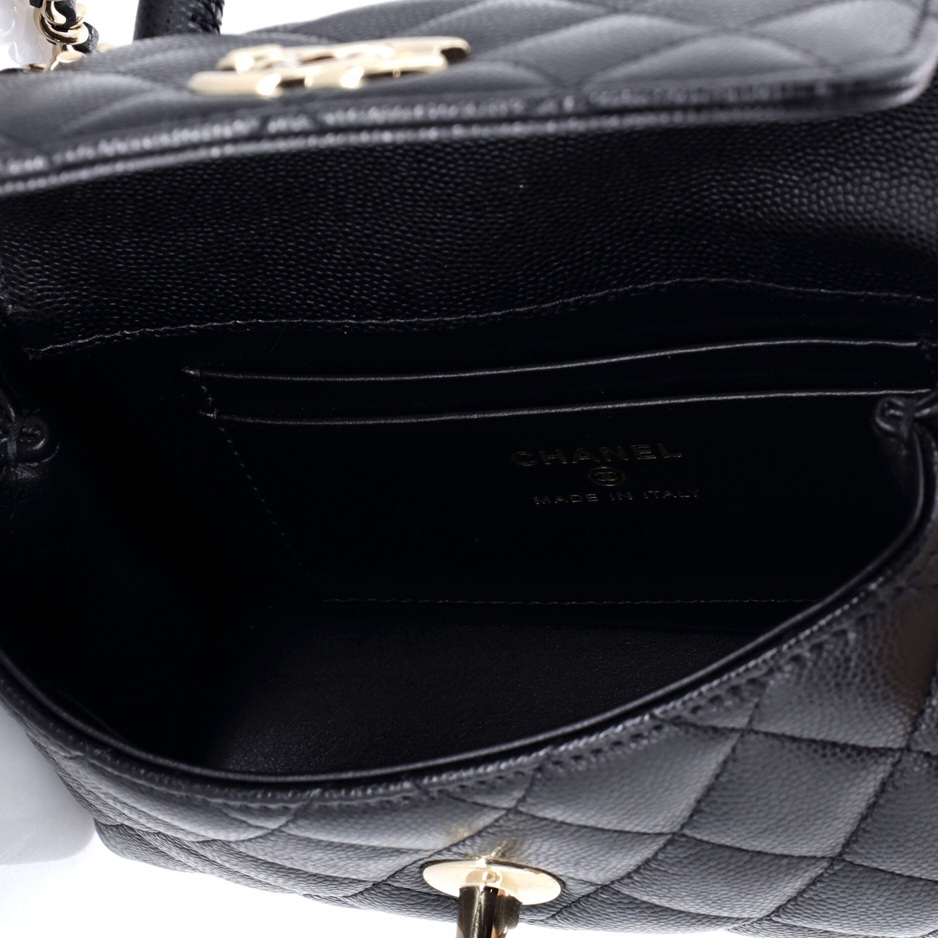 Coco Top Handle Bag Quilted Caviar Extra Mini