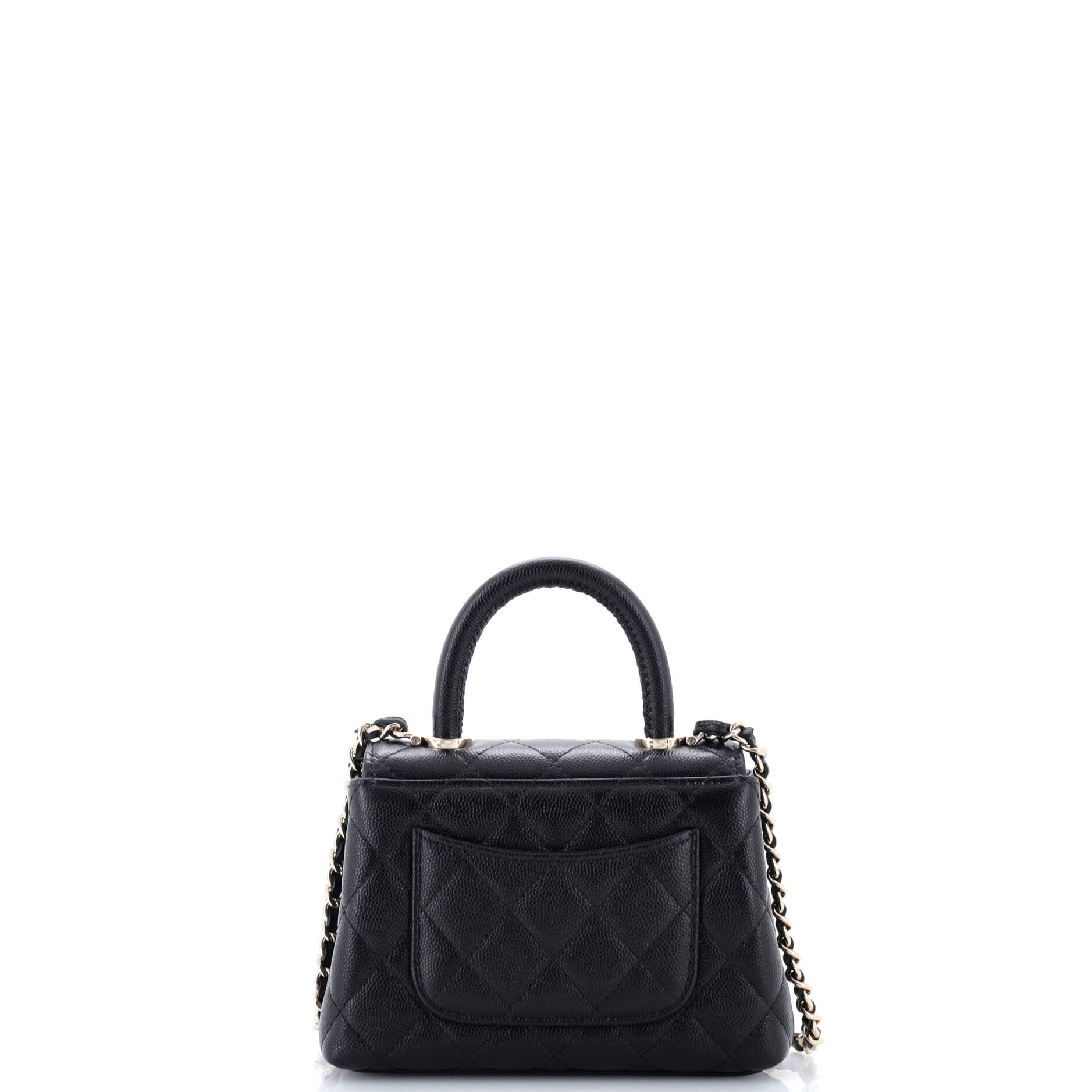 Coco Top Handle Bag Quilted Caviar Extra Mini