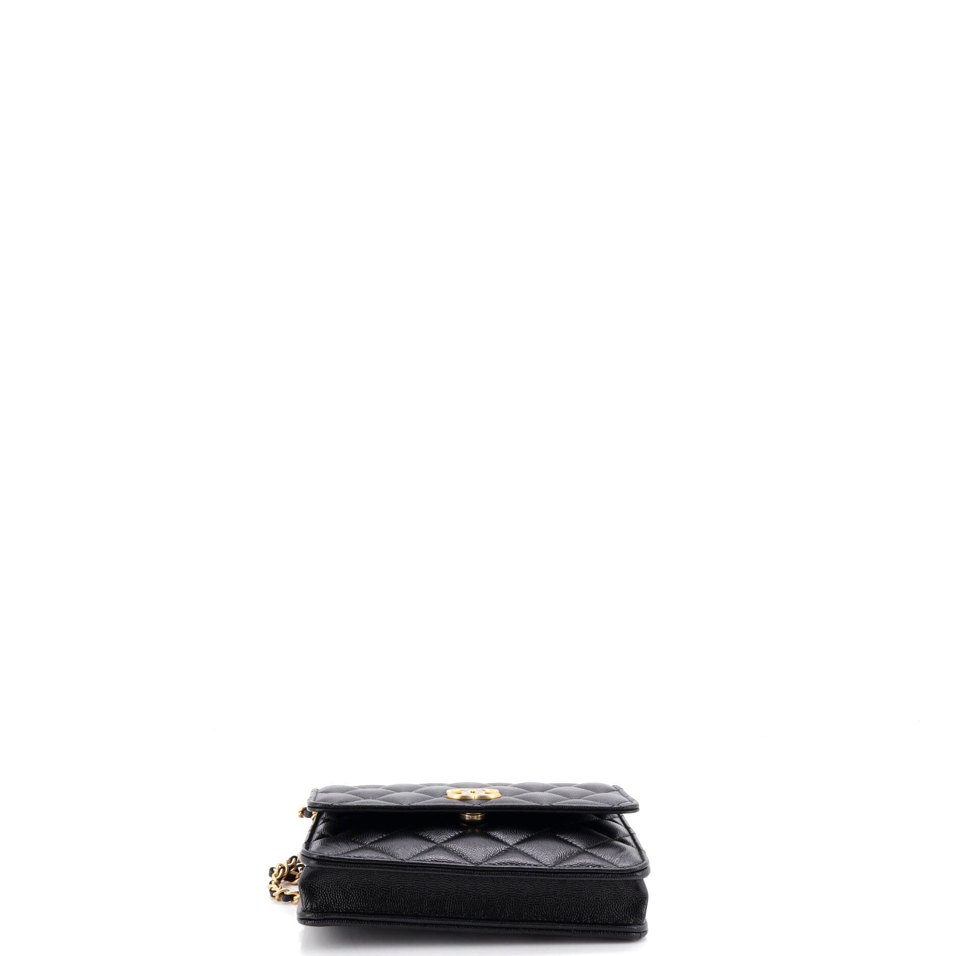 Roller Skate and Star Charms Wallet on Chain Quilted Caviar with Crystals and Enamel Mini