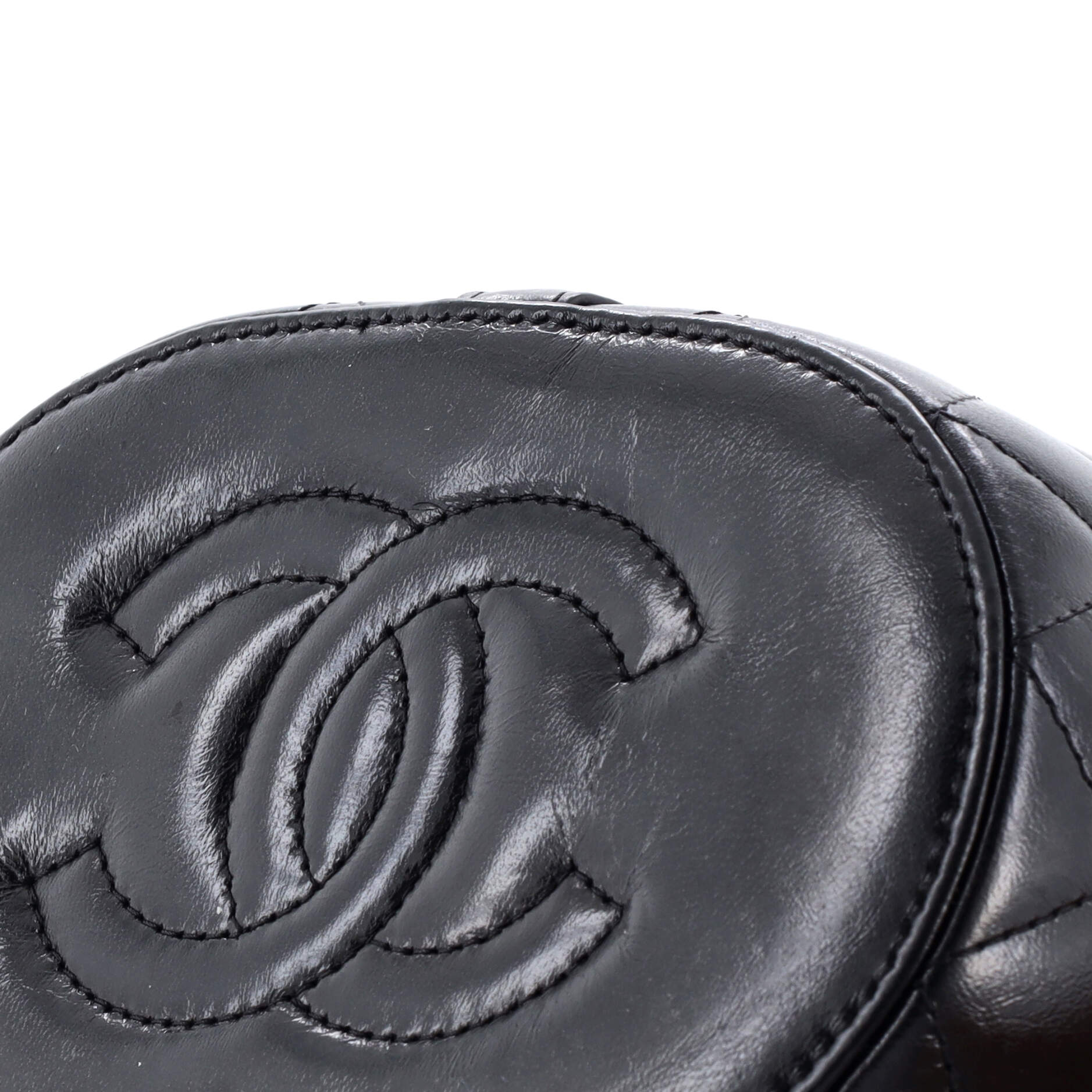Double Sided Top Handle Vanity Bag Quilted Lambskin Mini