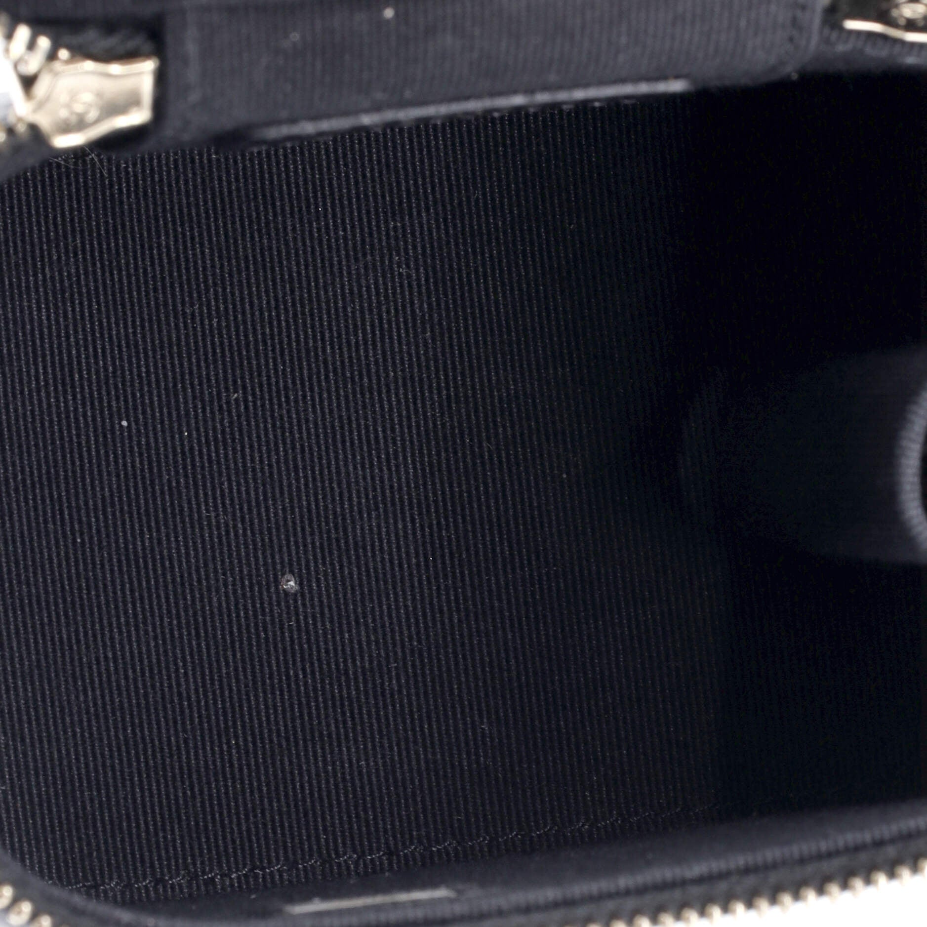 Classic Top Handle Vanity Case with Chain Quilted Lambskin Mini