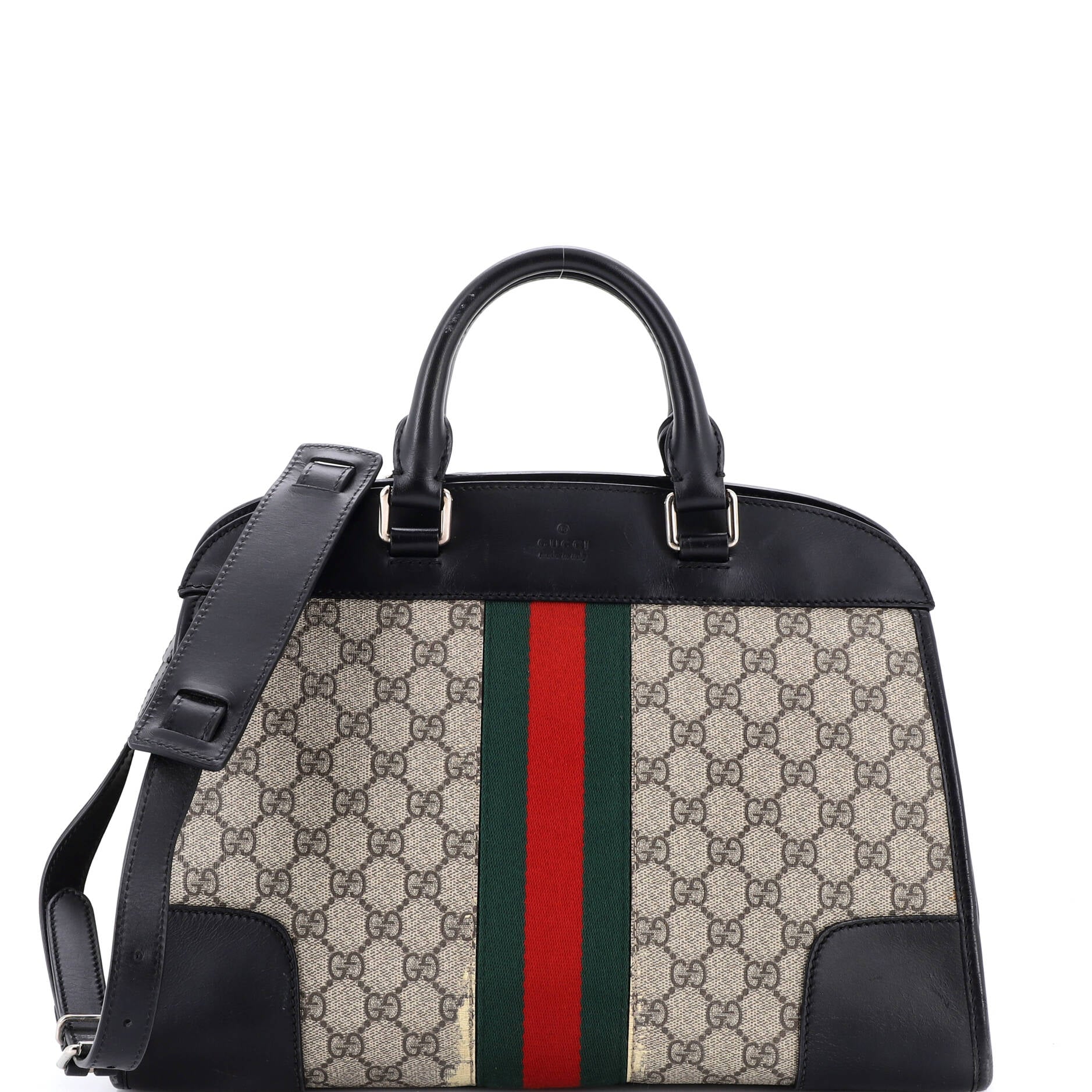 Web Convertible Duffle Tote GG Coated Canvas Medium