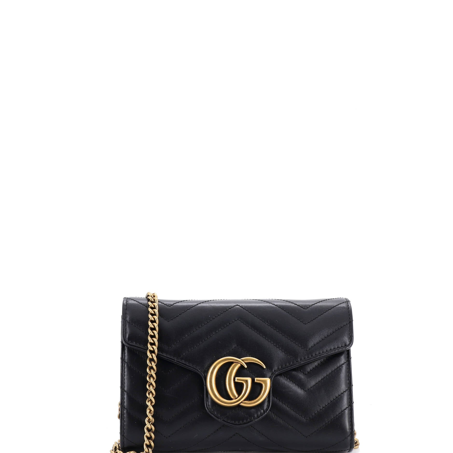 GG Marmont Chain Wallet Matelasse Leather Mini