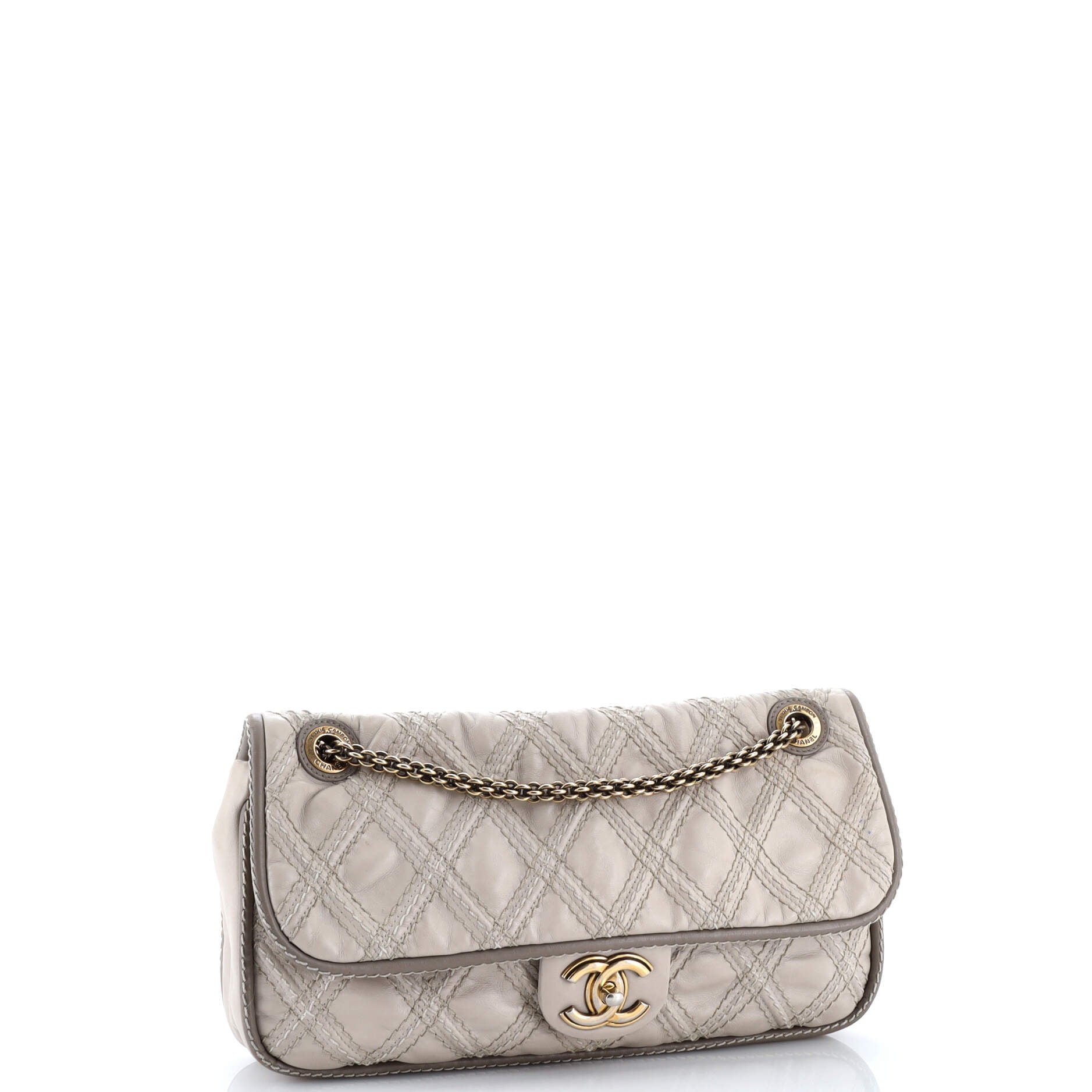 Triptych Flap Bag Quilted Calfskin Medium