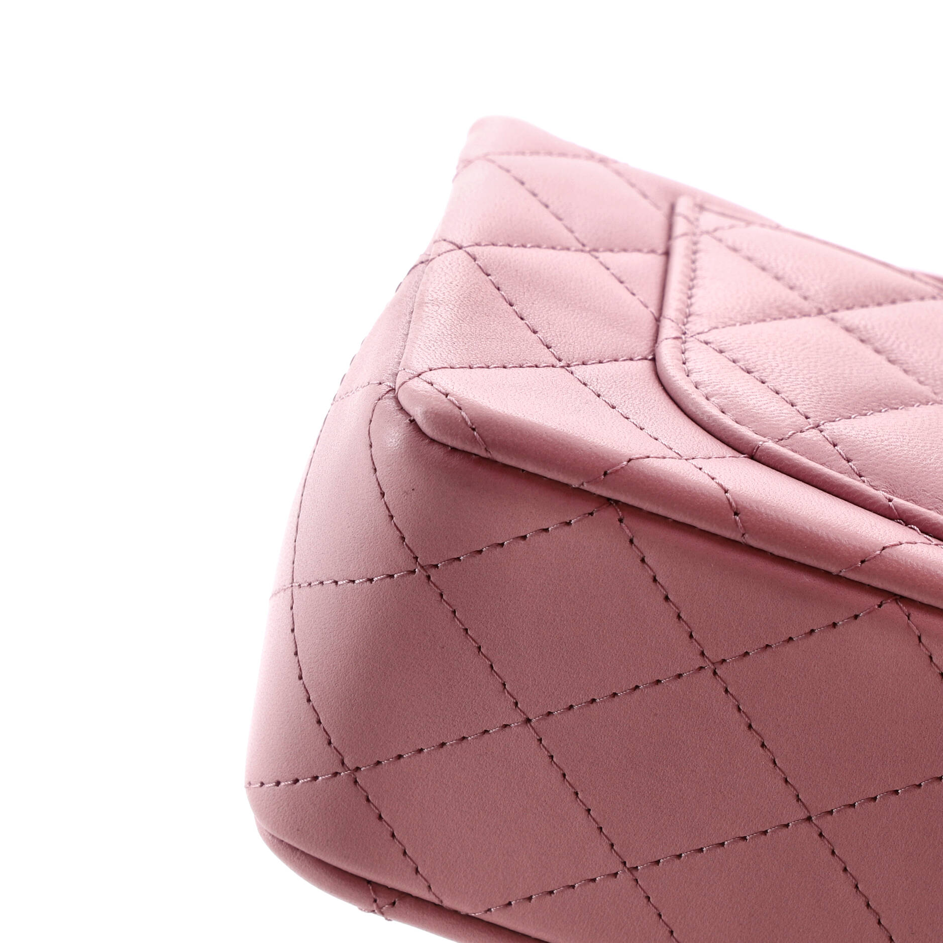 Classic Single Flap Top Handle Bag Quilted Lambskin Mini