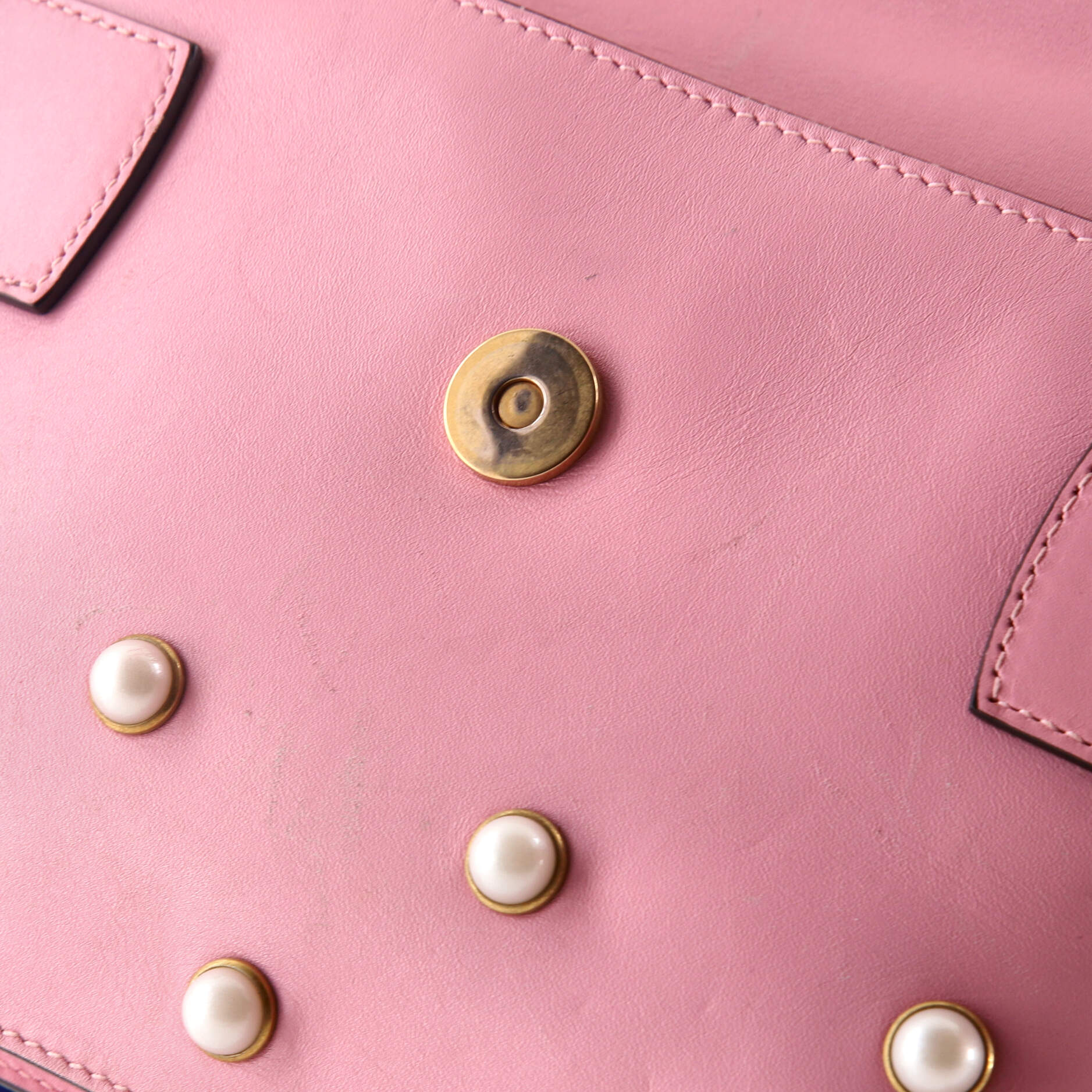 Broadway Pearly Bee Shoulder Bag Embellished Leather Mini