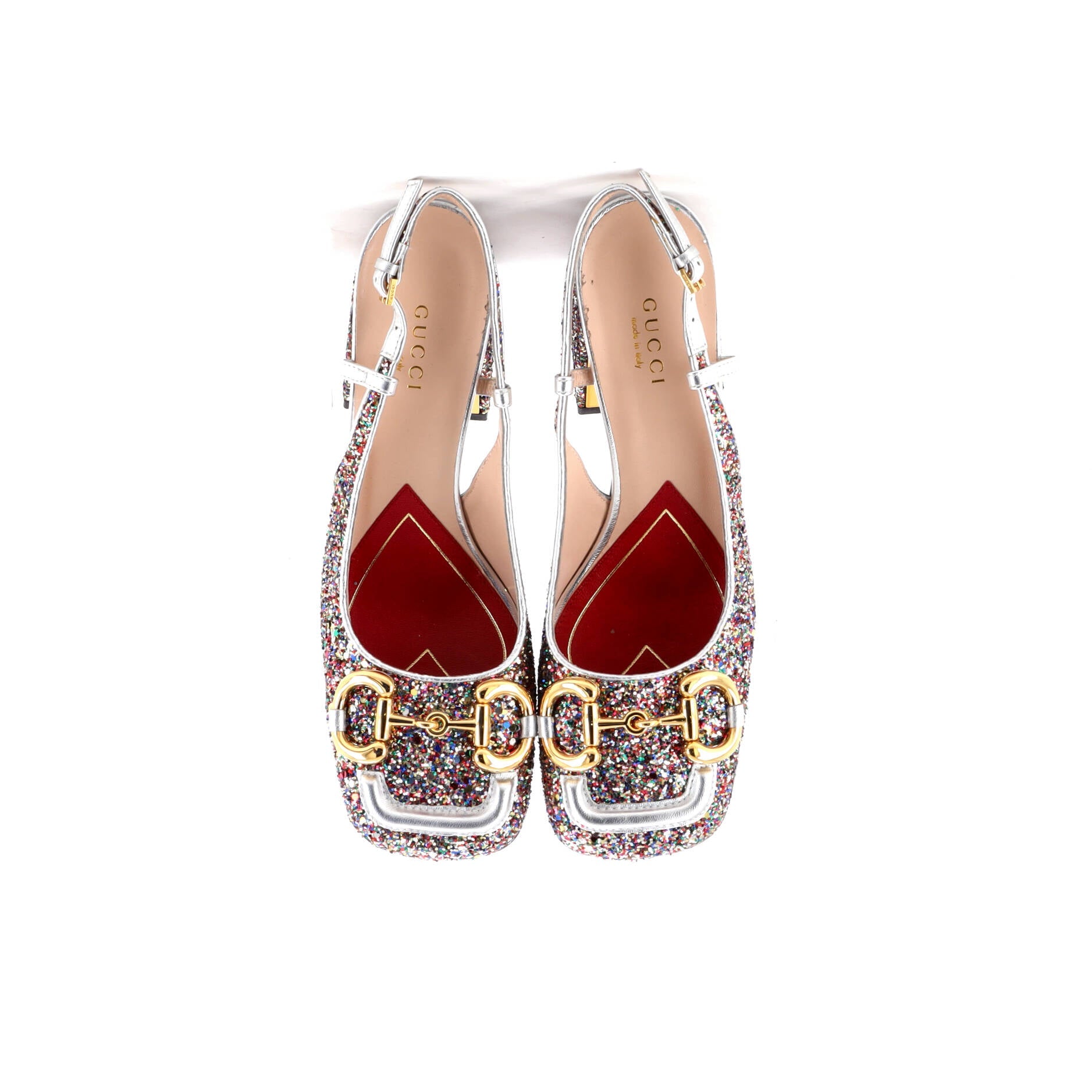 Women's Lovelight Horsebit Slingback Pumps Glitter