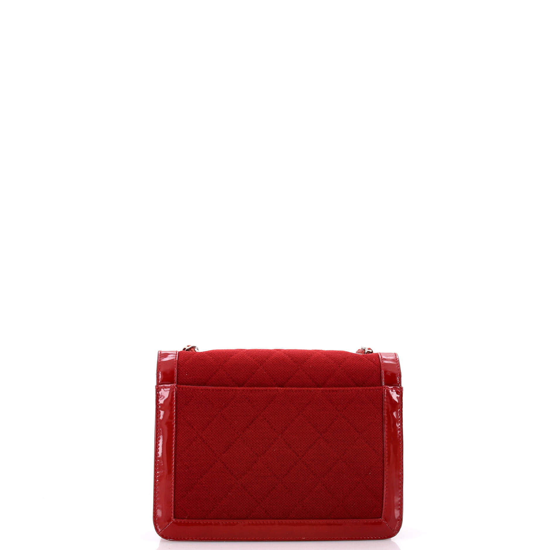 Reissue Flap Bag Quilted Jersey with Patent Mini