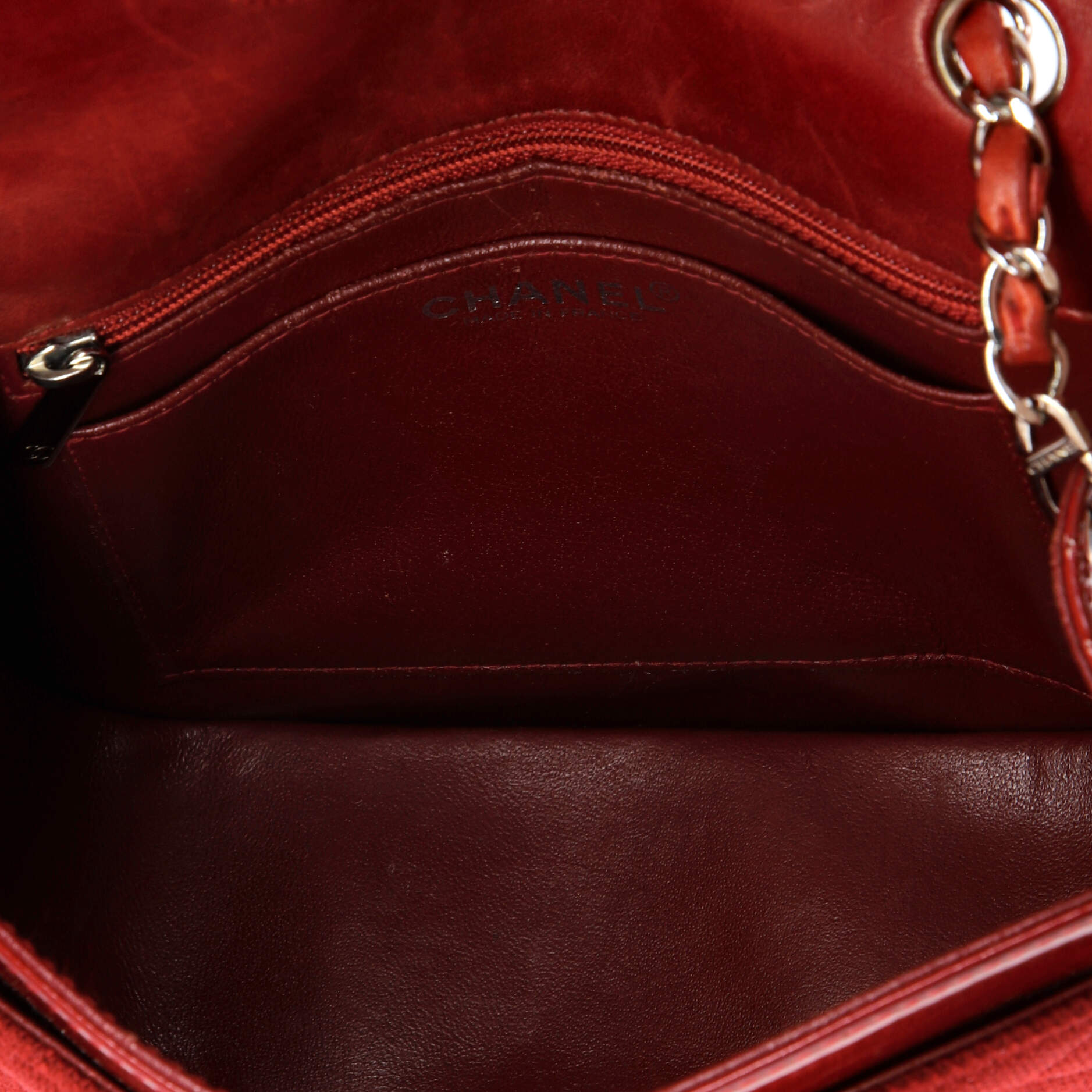 Reissue Flap Bag Quilted Jersey with Patent Mini