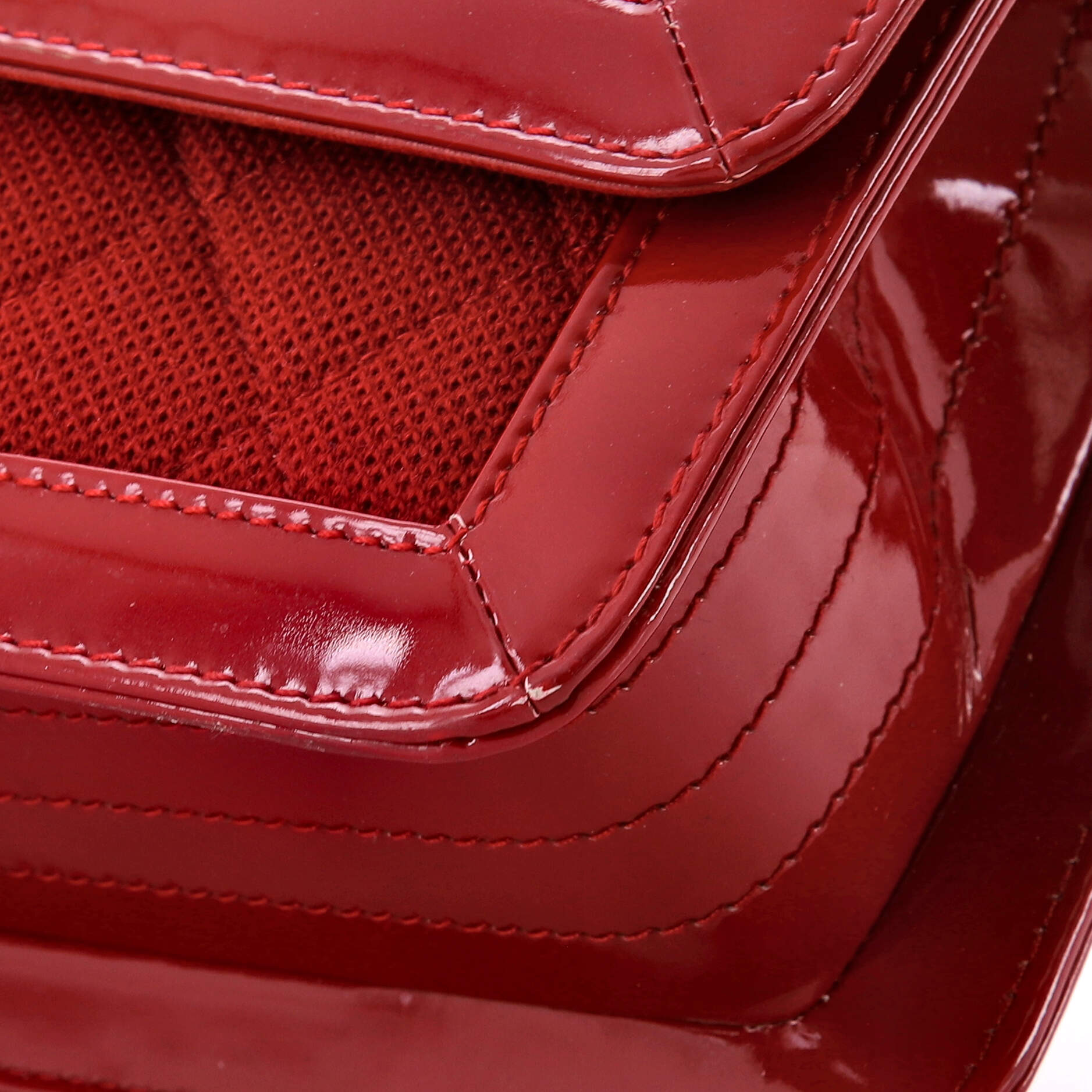 Reissue Flap Bag Quilted Jersey with Patent Mini