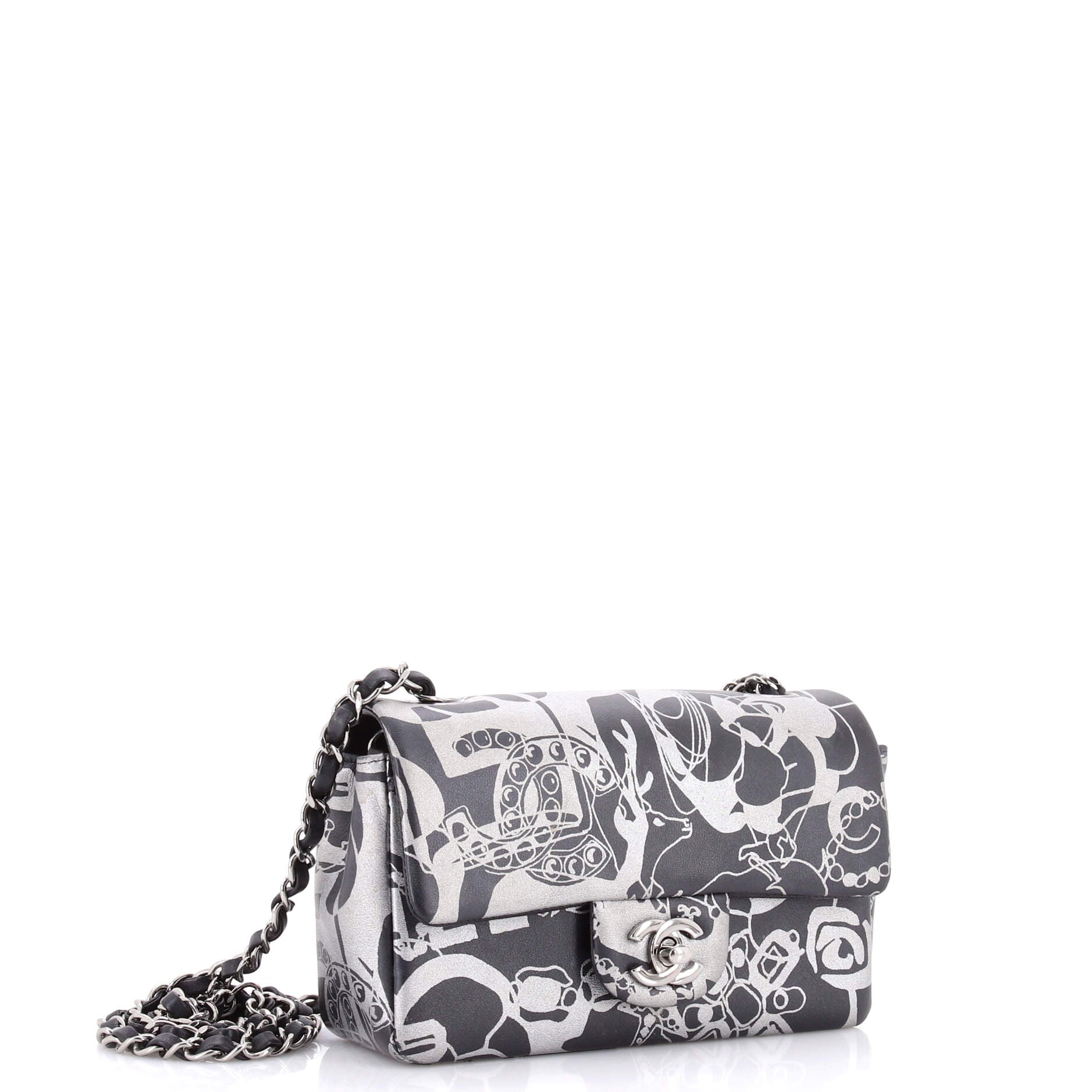 Classic Single Flap Bag Printed Lambskin Mini
