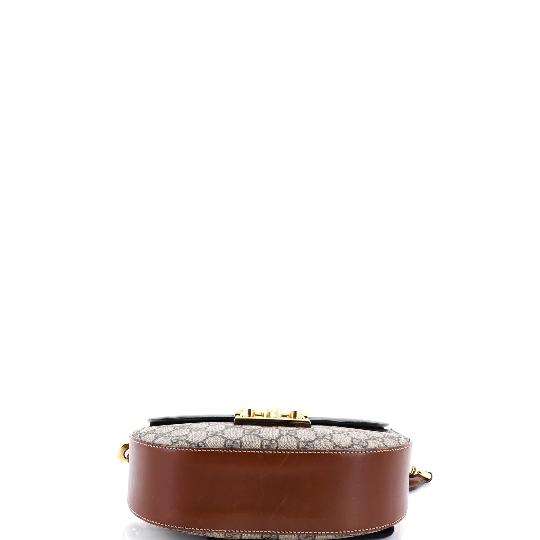 Padlock Saddle Shoulder Bag GG Coated Canvas and Leather Medium