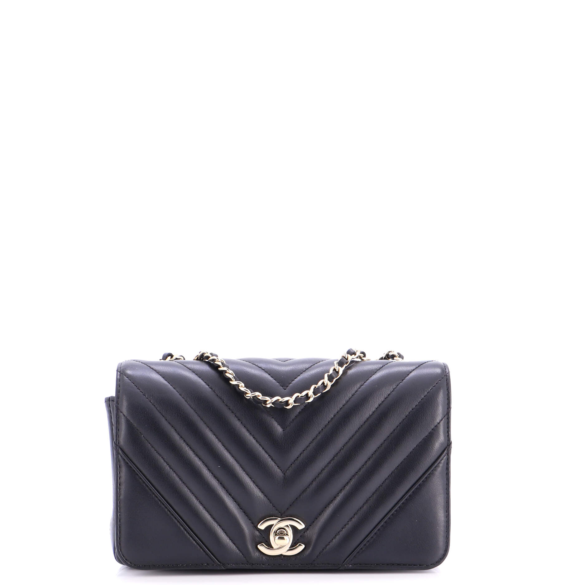 Statement Flap Bag Chevron Calfskin Mini