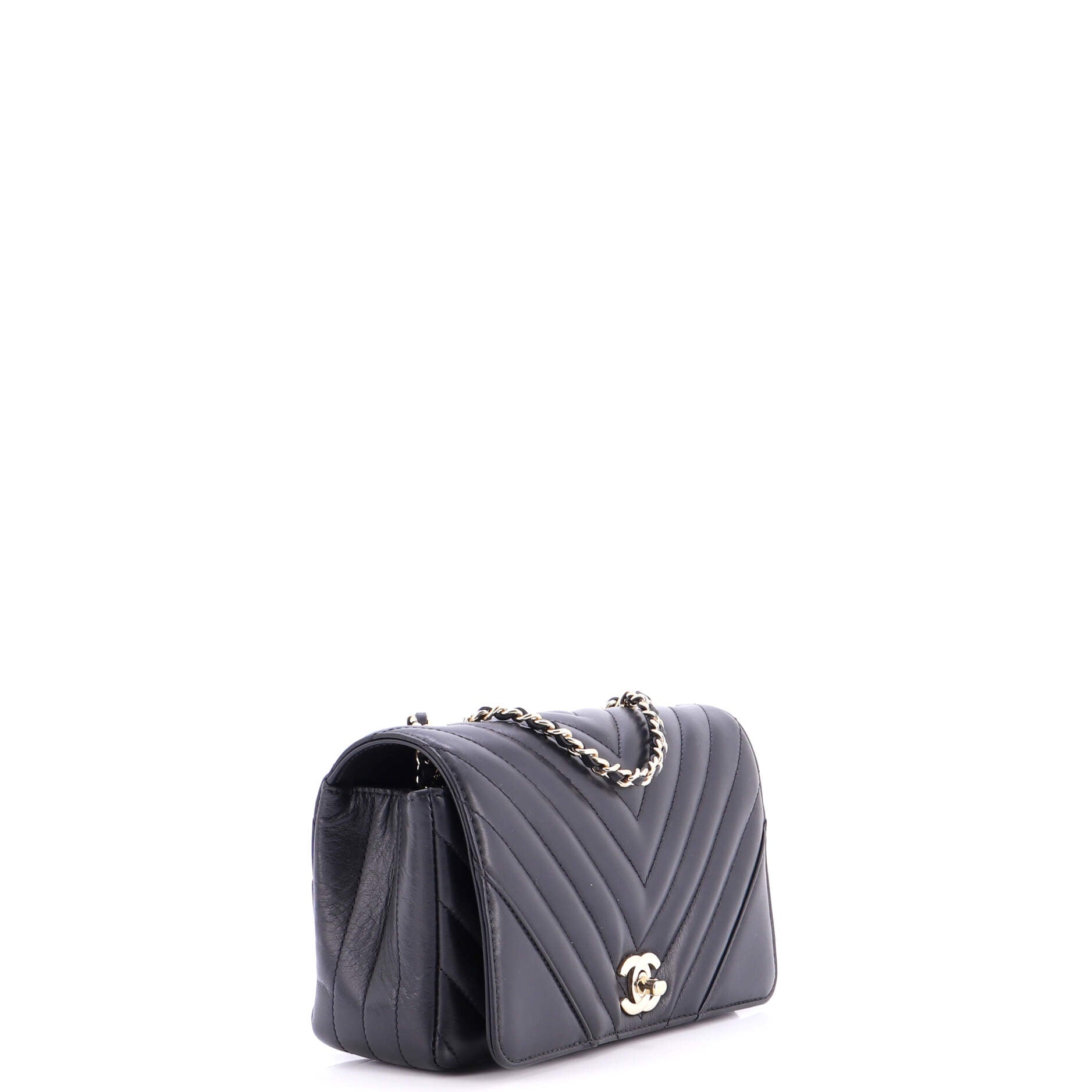 Statement Flap Bag Chevron Calfskin Mini
