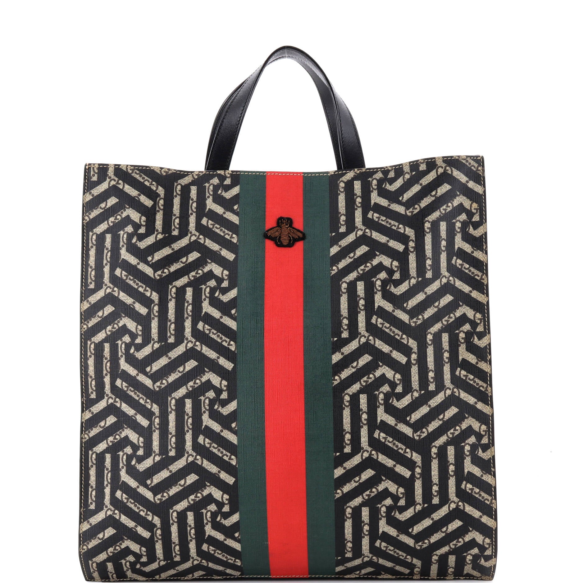 Convertible Soft Open Tote Caleido GG Coated Canvas
