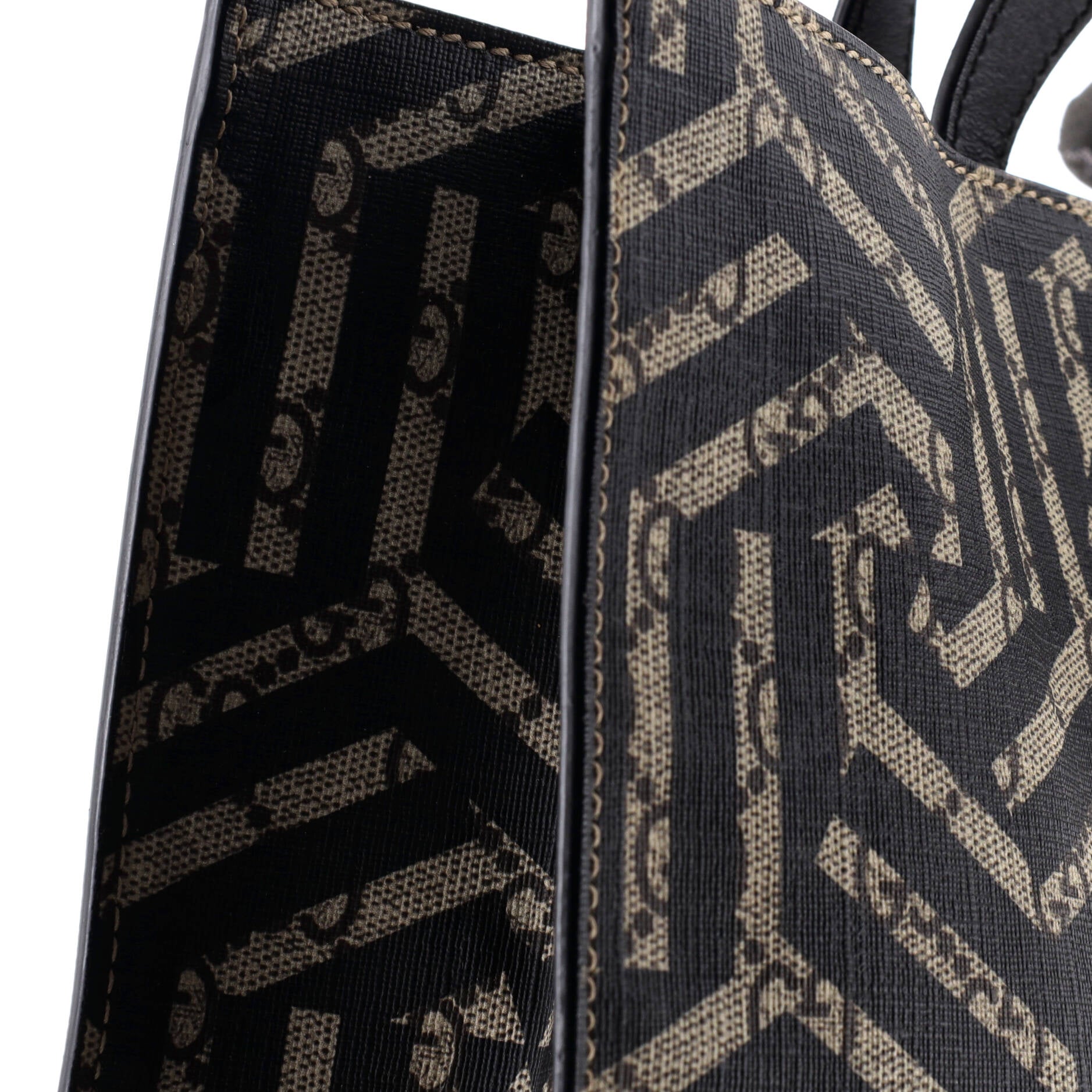 Convertible Soft Open Tote Caleido GG Coated Canvas