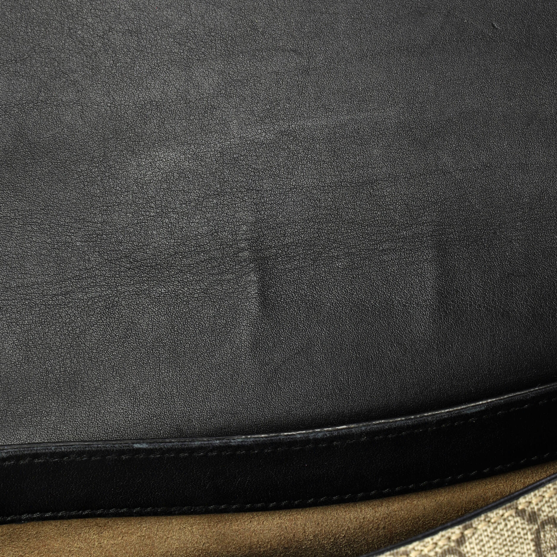 Padlock Saddle Shoulder Bag GG Coated Canvas and Leather Medium