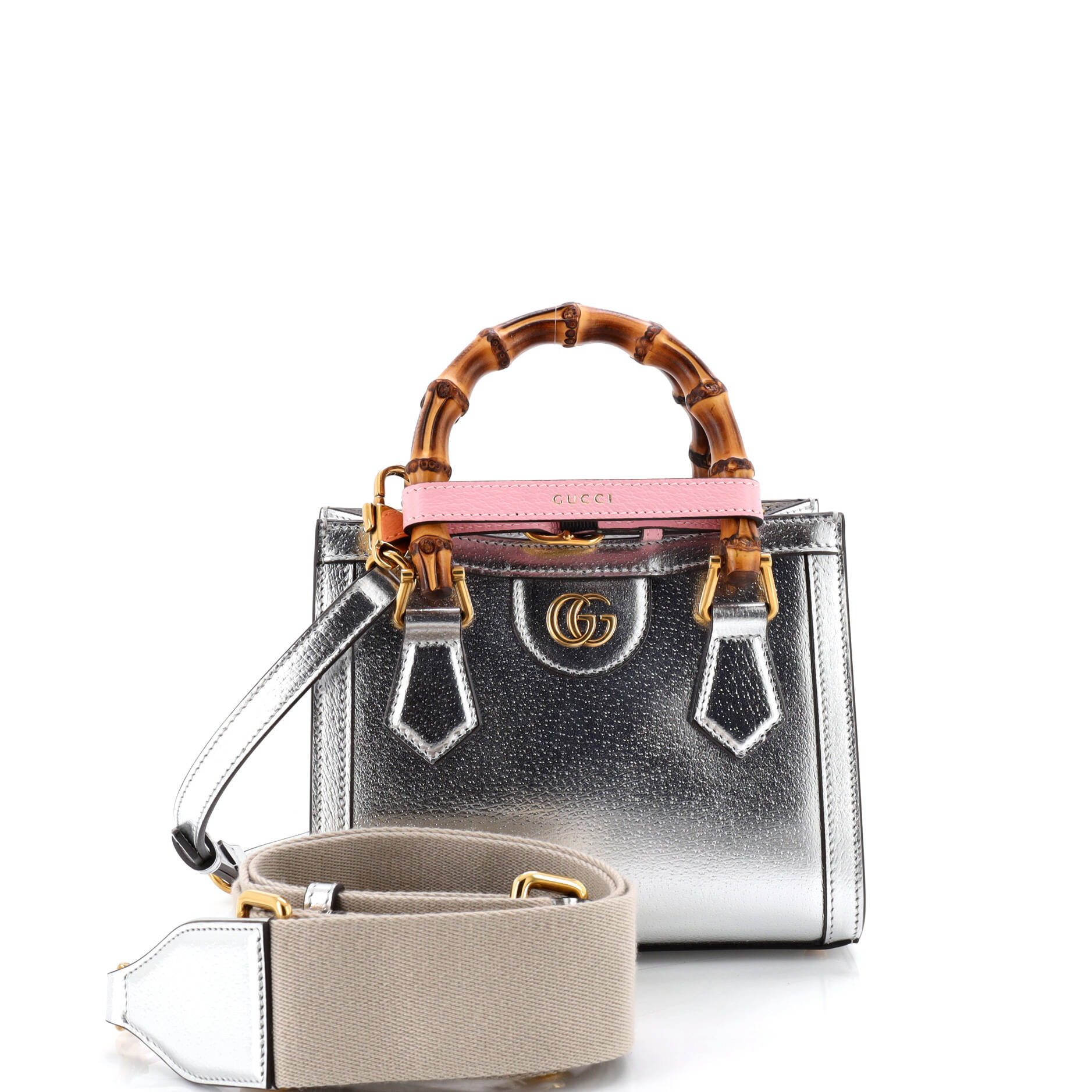 Diana NM Bamboo Handle Tote Leather Mini