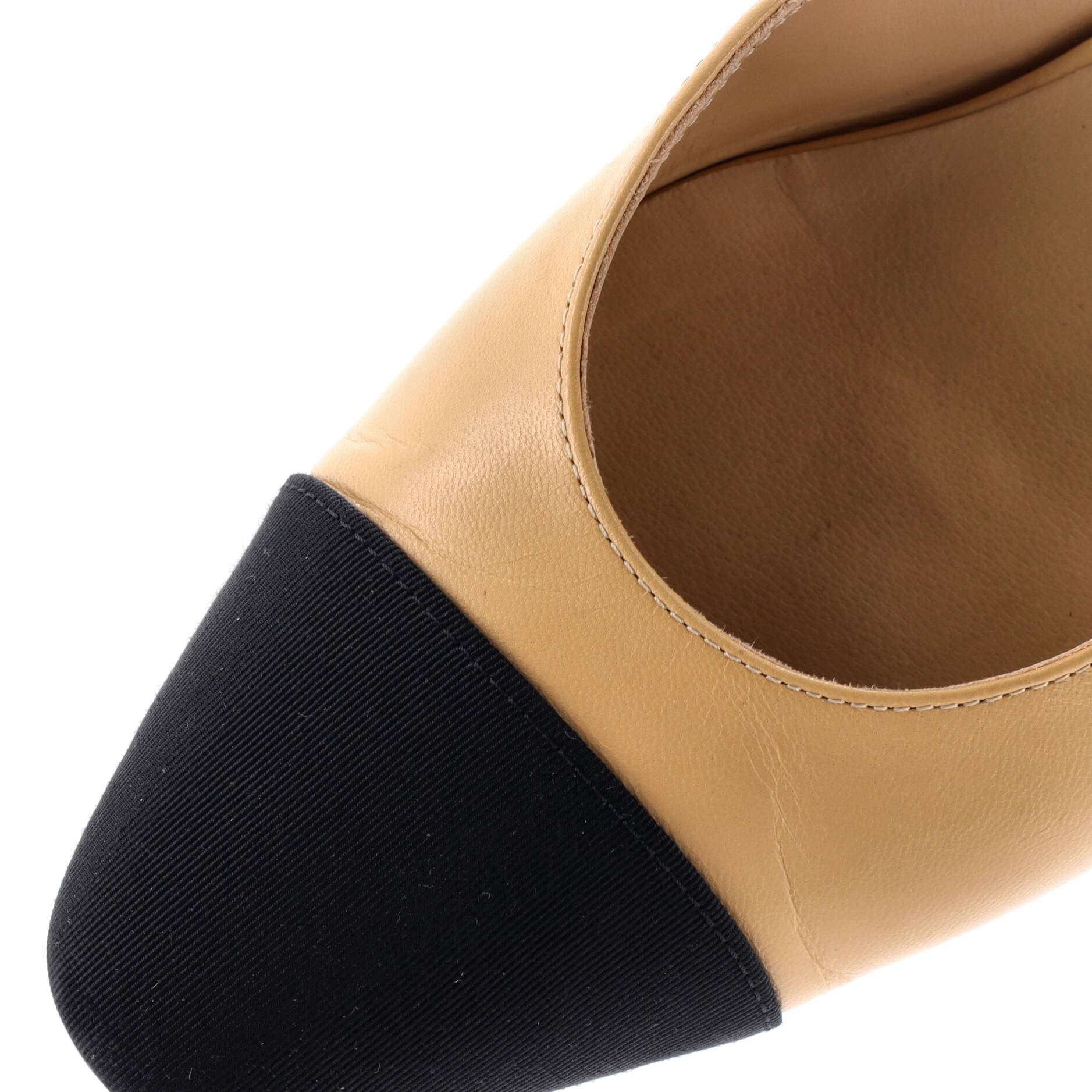 Women's Cap Toe CC Slingback Flats Leather