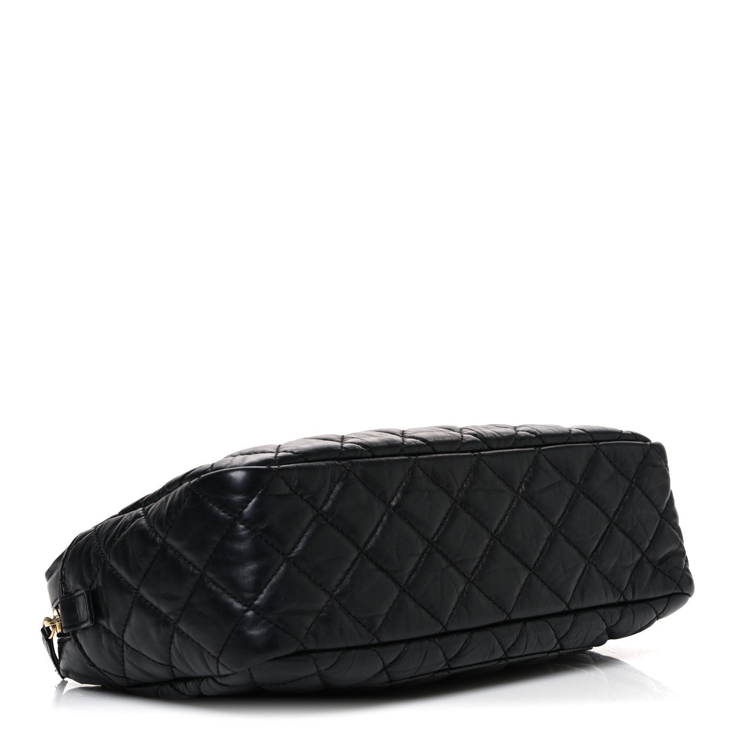 Aged Calfskin Quilted Medium Reissue Camera Case Black
