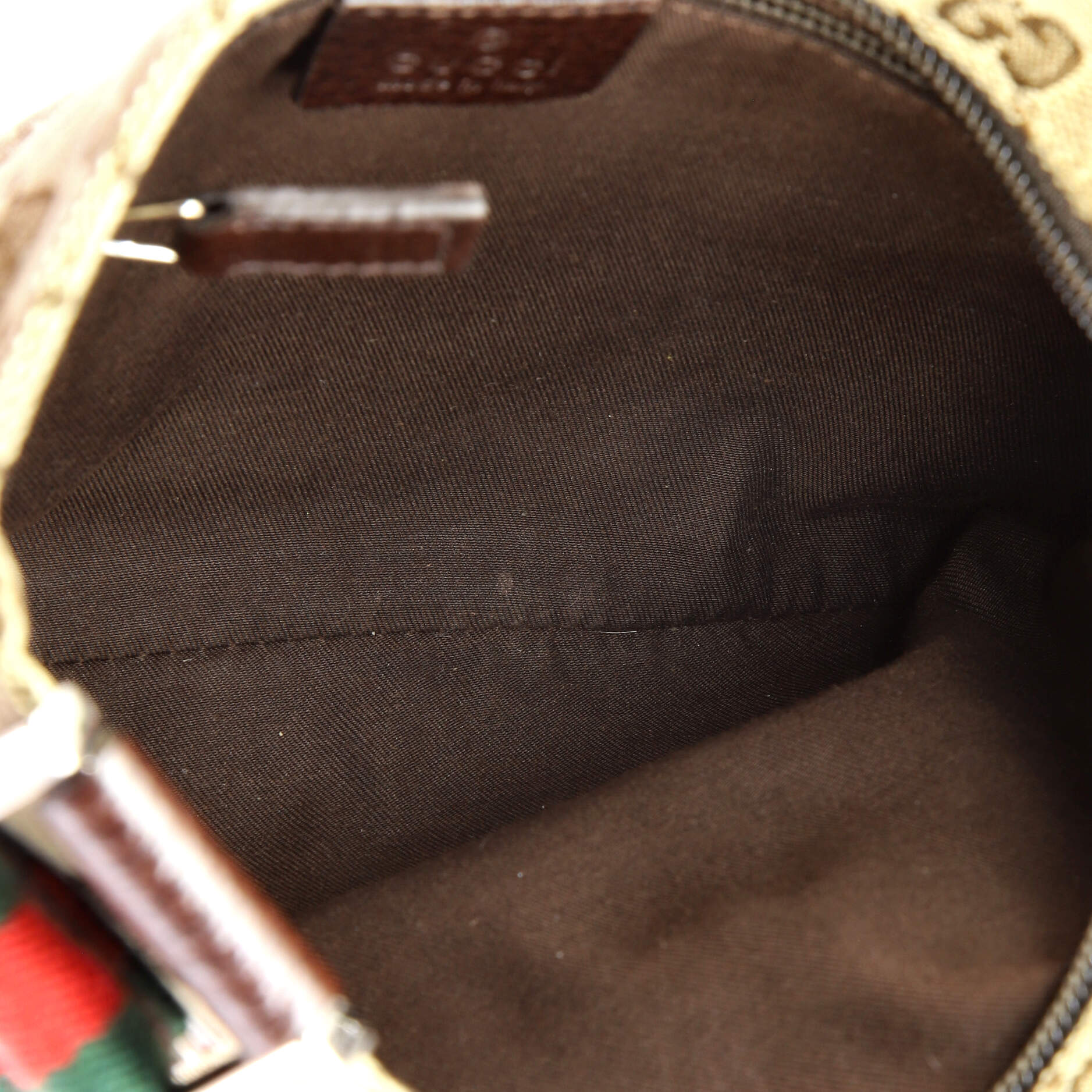 Web Strap Zip Messenger Bag GG Canvas Small
