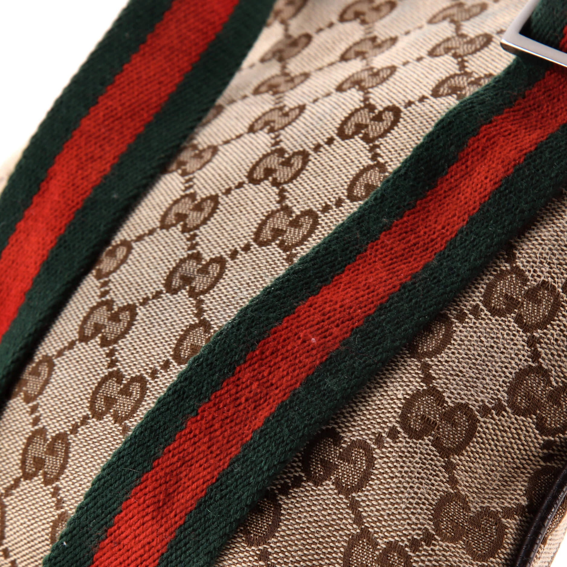 Web Strap Zip Messenger Bag GG Canvas Small