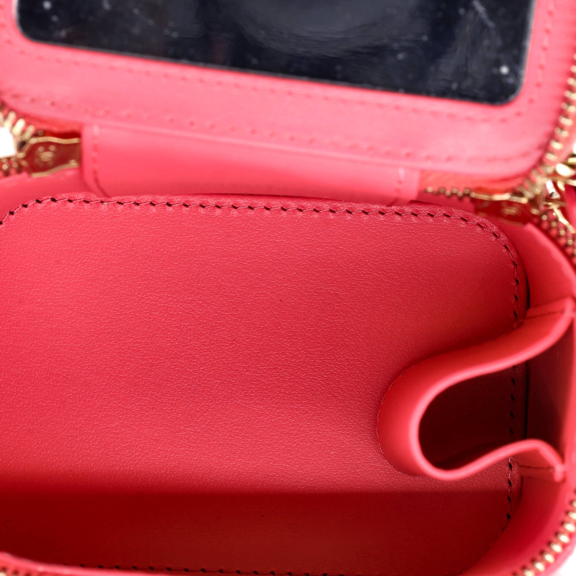Classic Vanity Case with Chain Quilted Caviar Mini