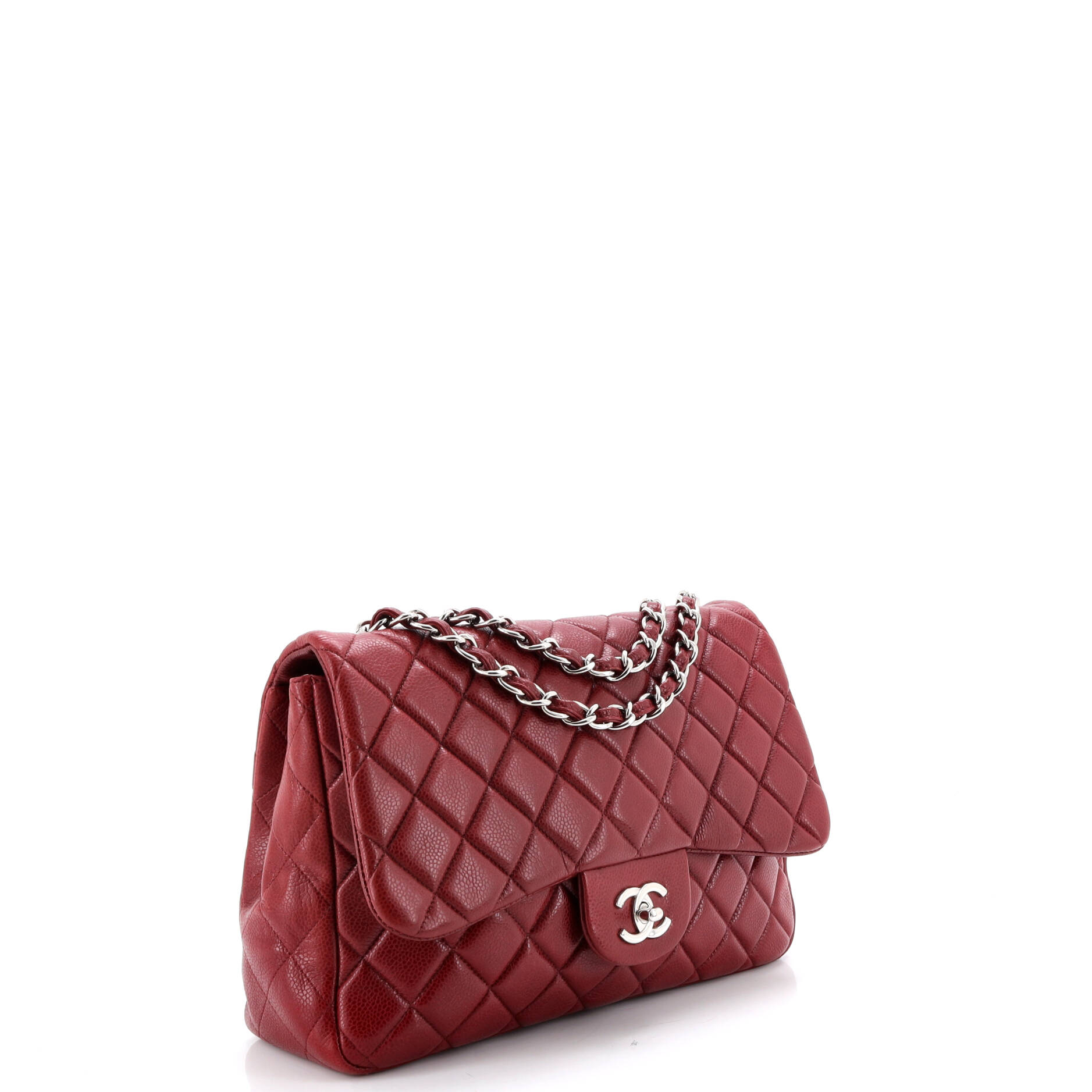 Classic Single Flap Bag Quilted Caviar Jumbo