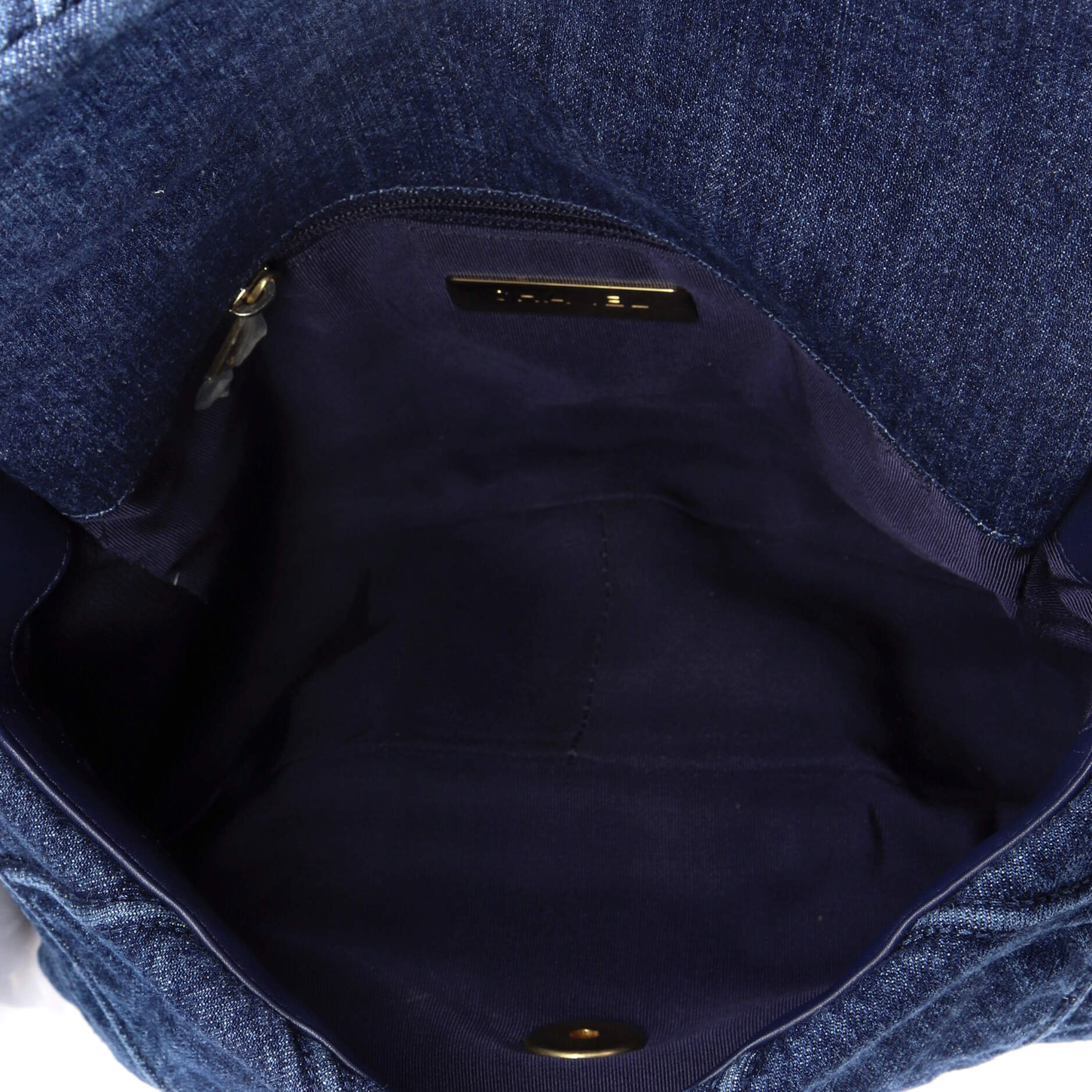19 Flap Bag Quilted Denim Medium