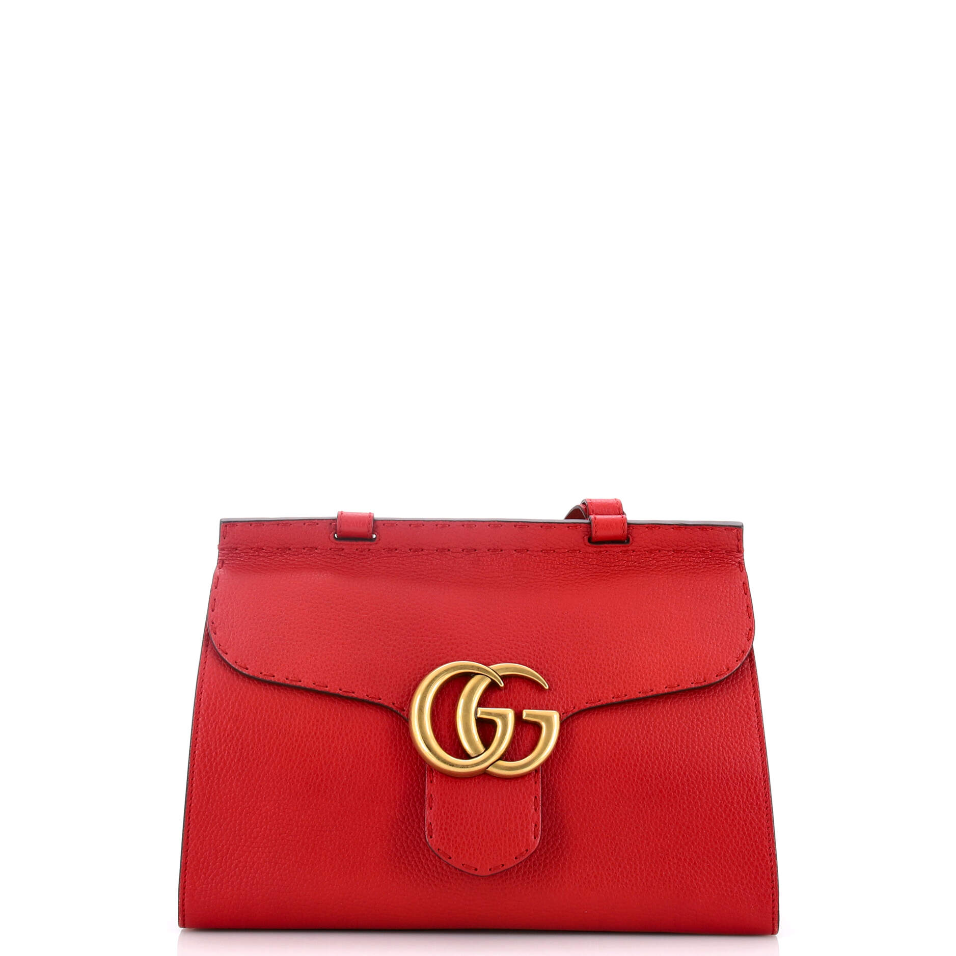 GG Marmont Top Handle Bag Leather Small
