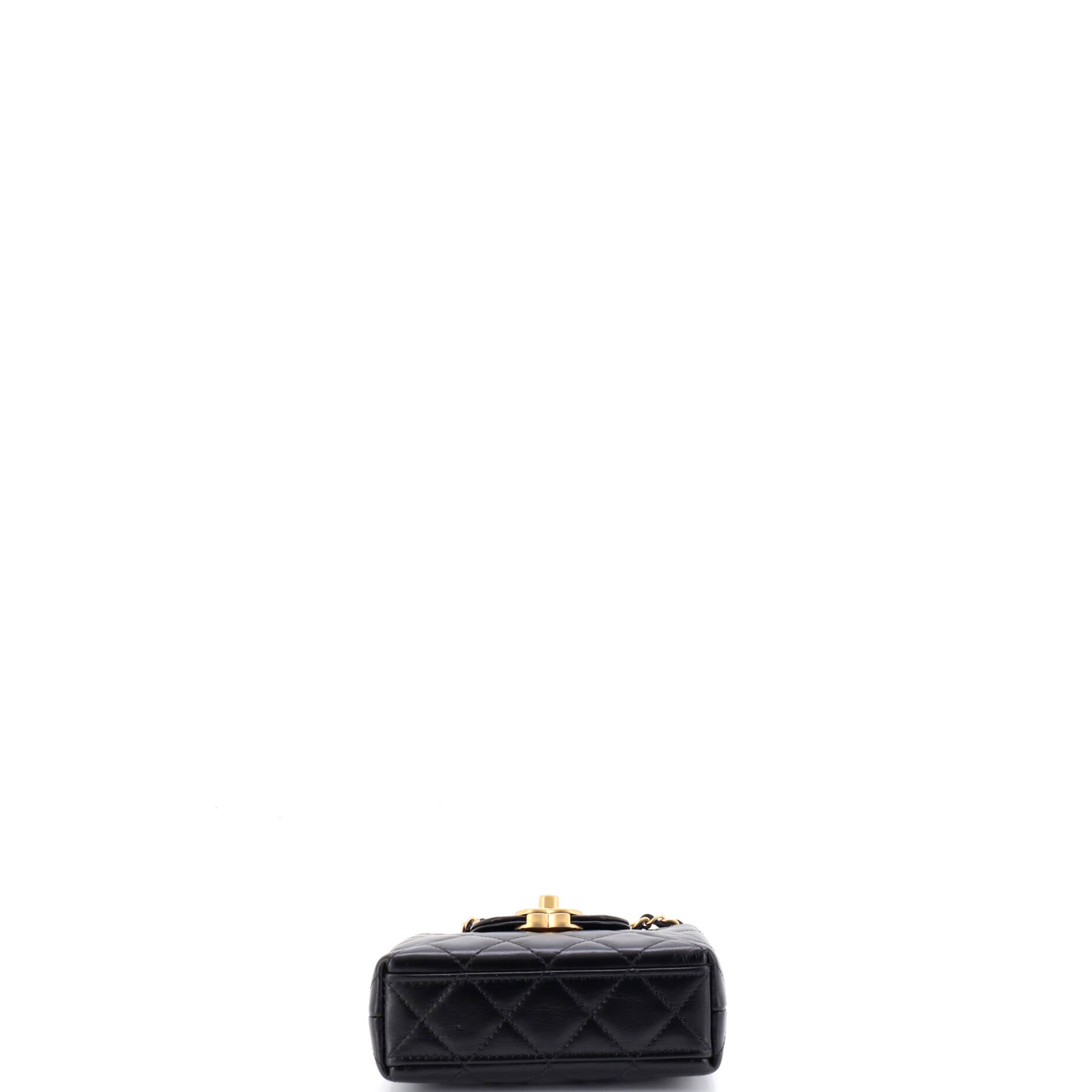 Kelly Top Handle Shopping Bag Quilted Shiny Aged Calfskin Nano